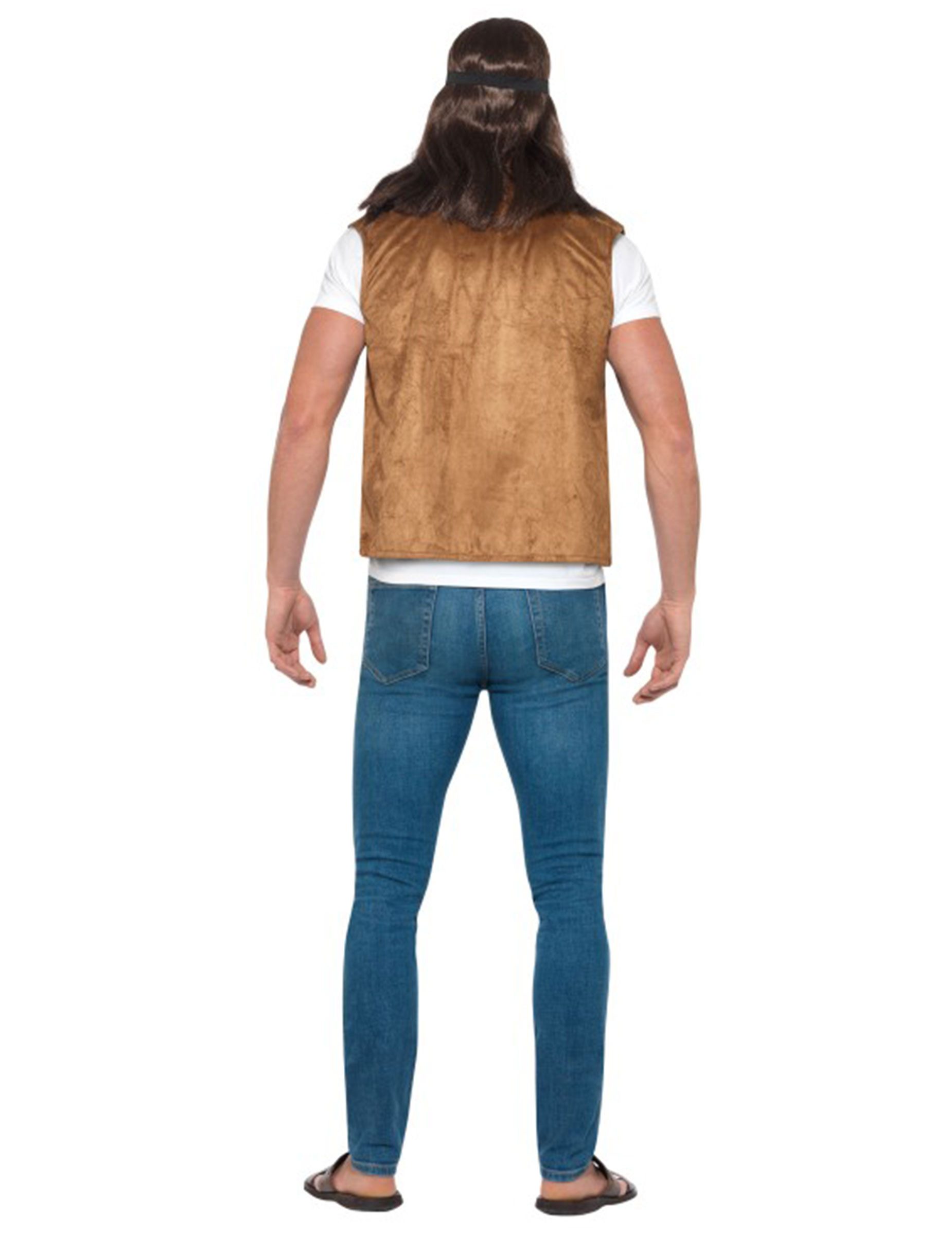 Smiffys Hippie-Kostüm Hippieweste Hippie-Kostümzubehör braun günstig online kaufen