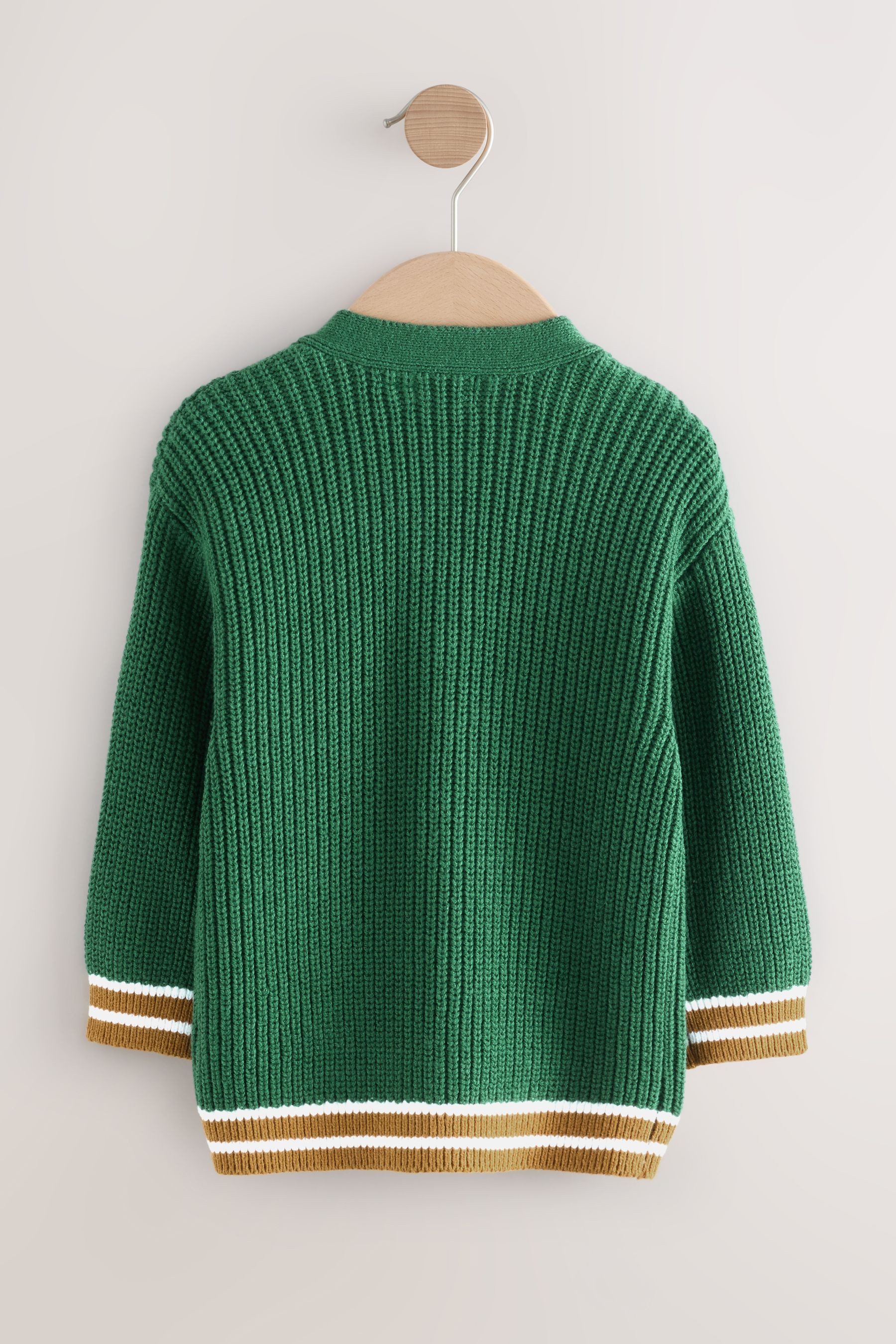 Next Strickjacke Strickjacke aus 100 % Baumwolle mit Figuren (1-tlg)