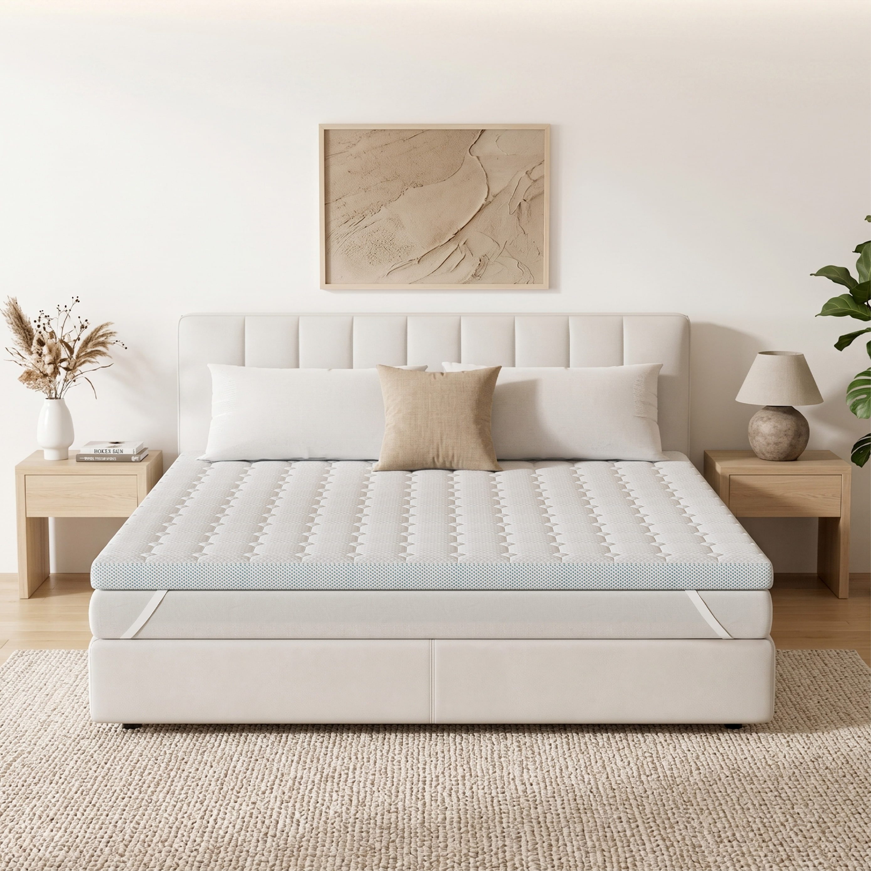 emerspring, Topper Matratzentopper H2 Visco & Kaltschaum Matratzenauflage Druckentlastung, 7 cm hoch, 7 cm Kaltschaum Topper H2 – 7-Zonen Druckentlastung Atmungsaktiv
