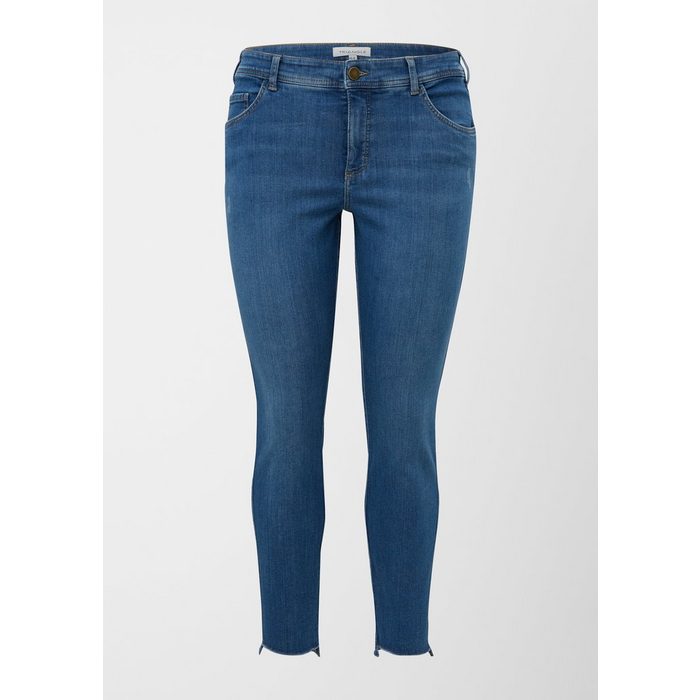 TRIANGLE Stoffhose Skinny: Jeans mit Shaping-Effekt Waschung Ziernaht