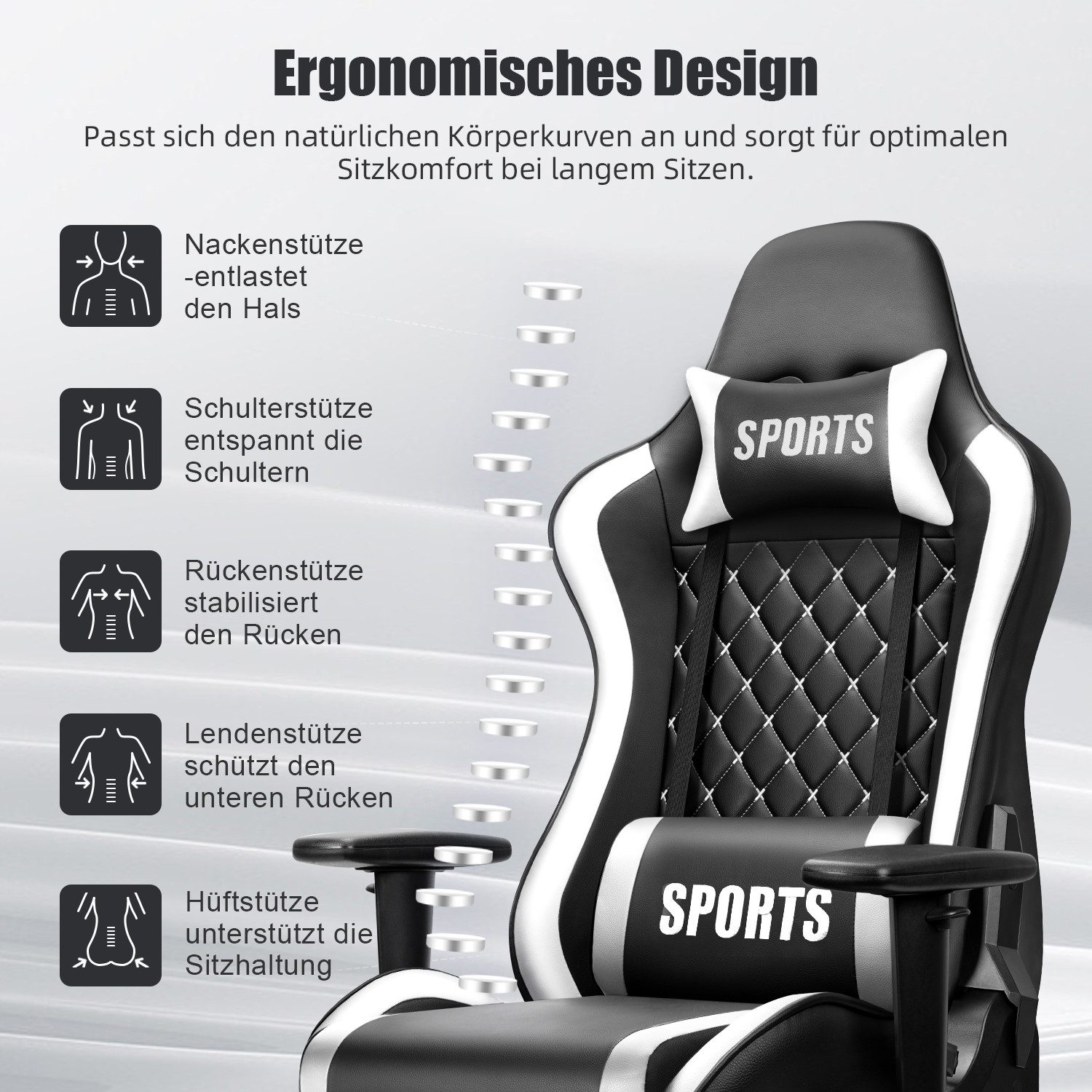Homimaster Gaming-Stuhl Gaming Stuhl, Ergonomischer Bürostuhl,Gaming günstig online kaufen