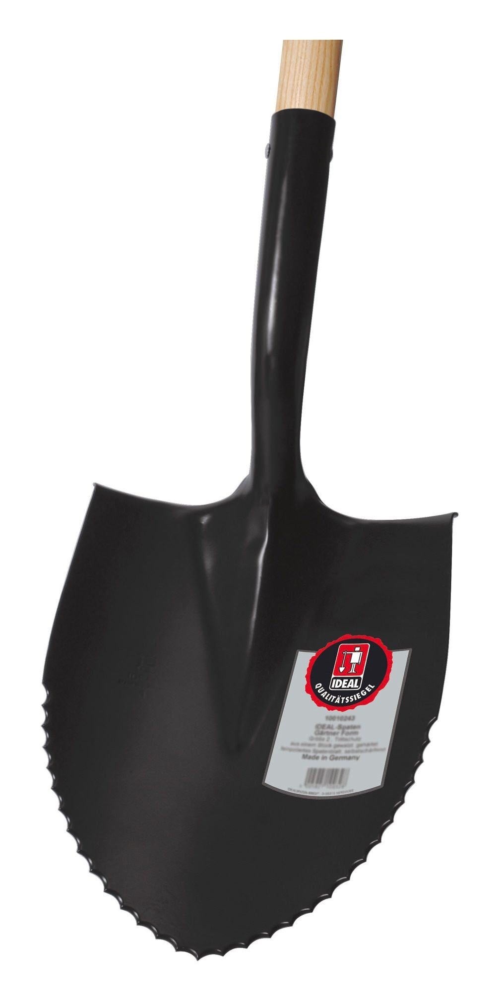 IDEALSPATEN Schaufel, Ballastschaufel Размер 1 Wellenschliff schwarz pulverbeschichtet