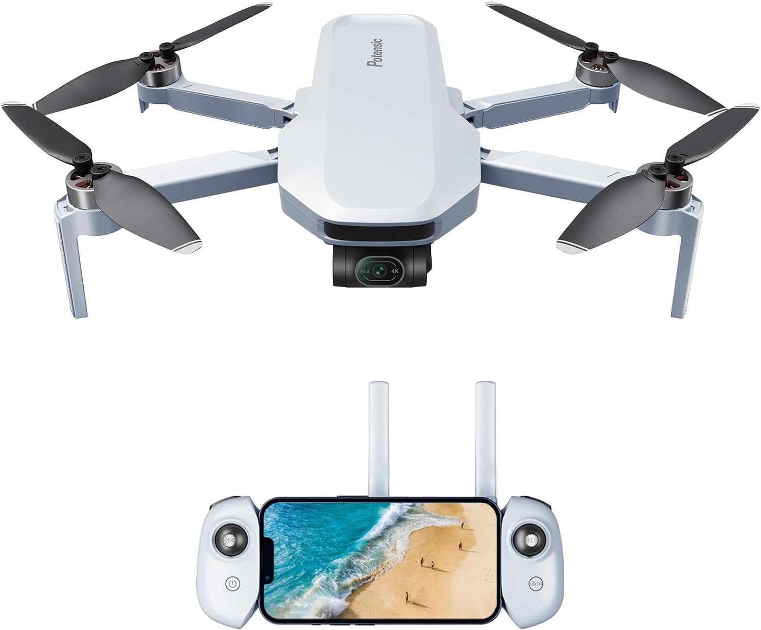 Potensic Drohne (4K, 6KM FPV Videoübertragung, Visuelles Folgen QuickShots RTH, 32 Min) | Drohnen