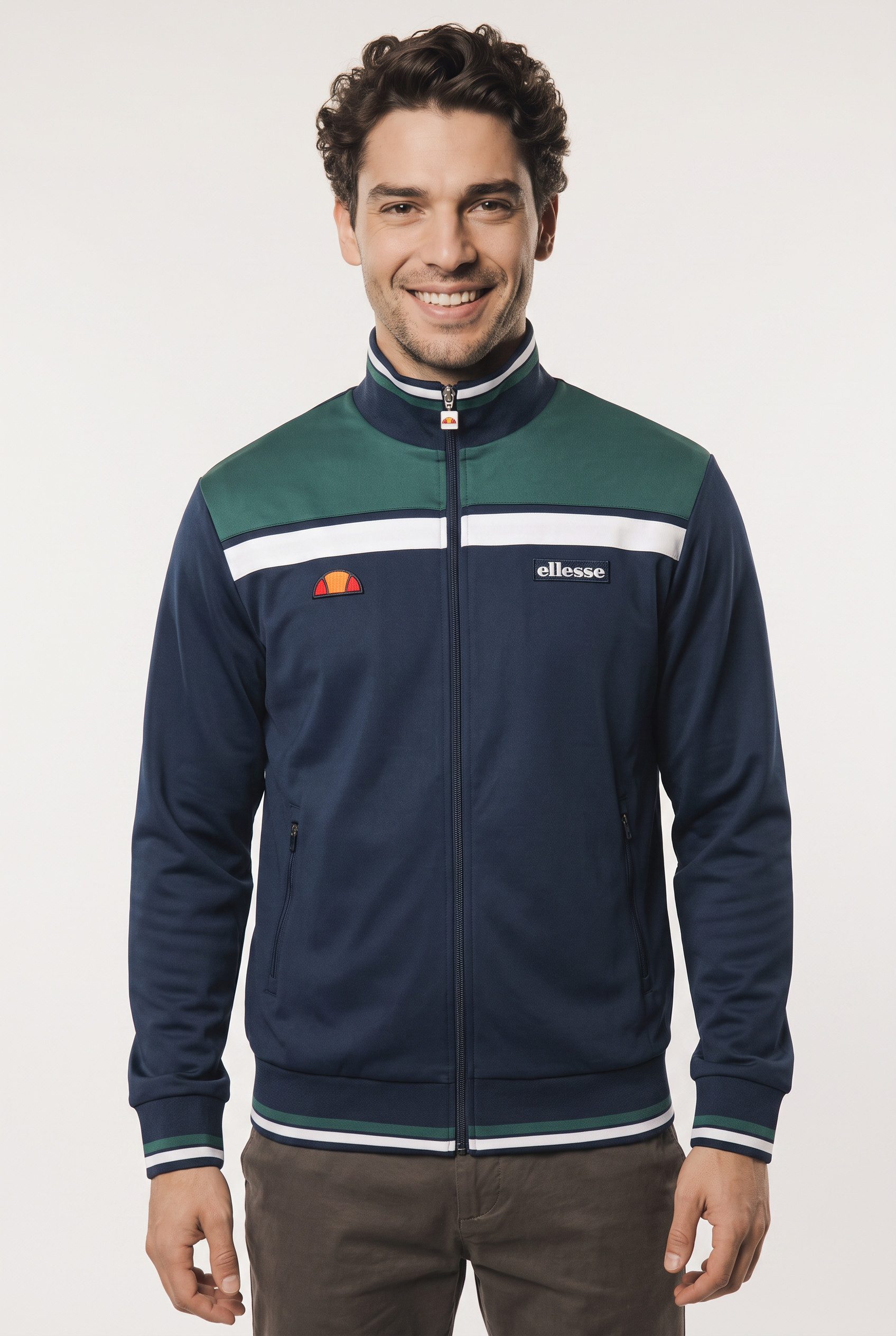 Ellesse Trainingsjacke VIGNOLA TRACK TOP wasserabweisend, windabweisend, aus Polyester und Elasthan