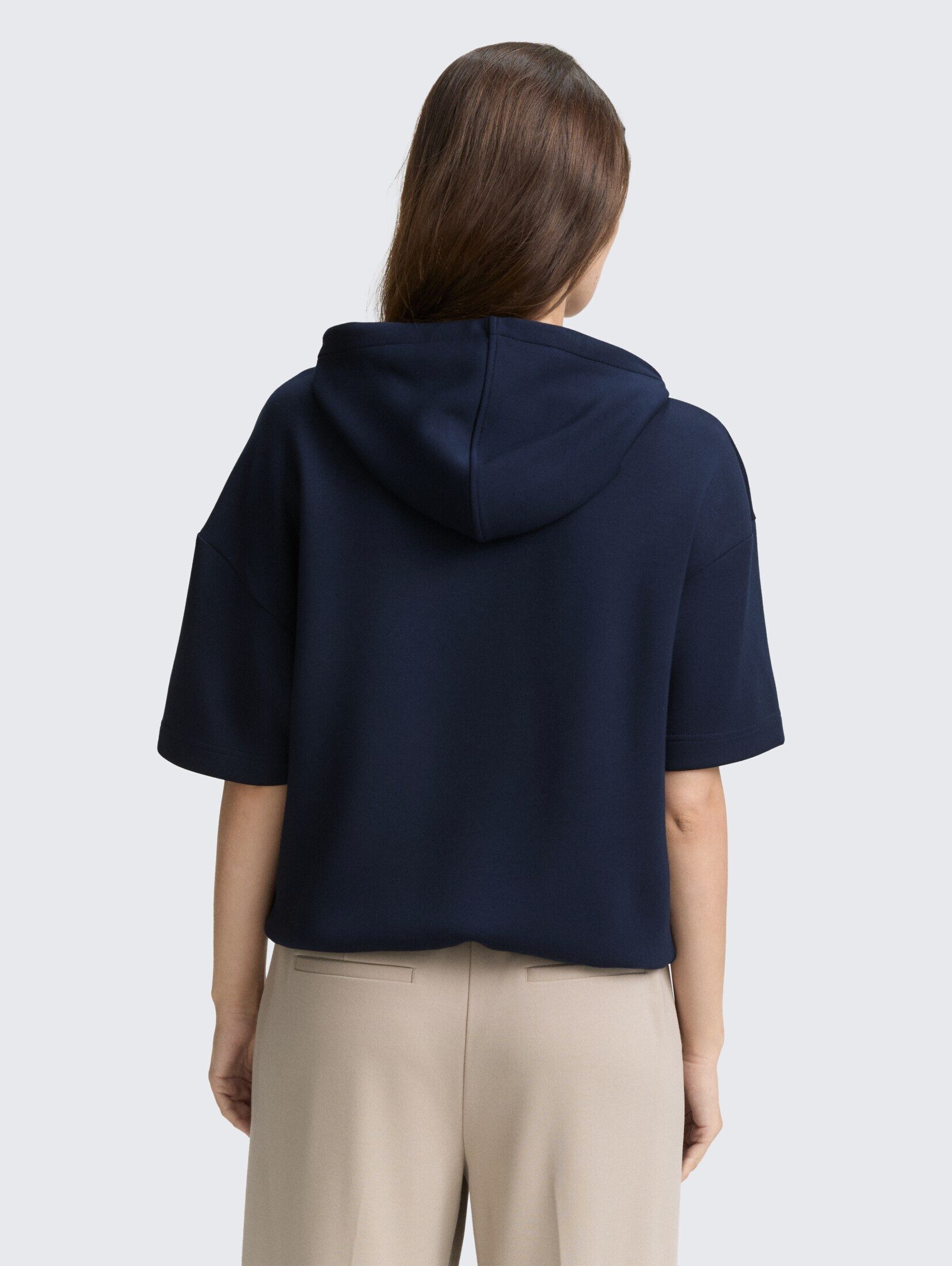 TOM TAILOR Sweatshirt Strick & Sweatshirts Hoodie Sweatshirt aus Scuba