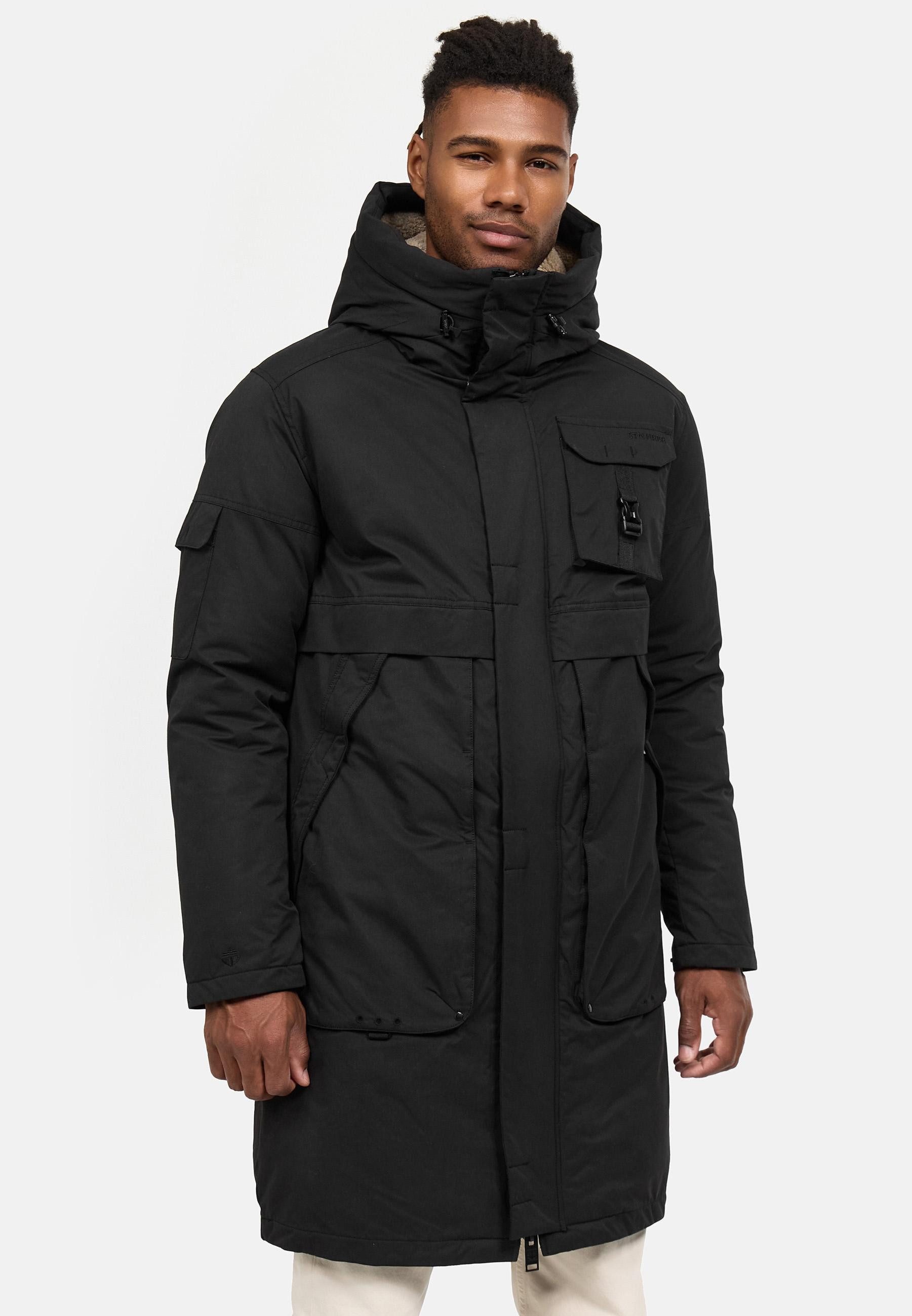 Stone Harbour Wintermantel Cyriaan XX Langer Herren Winterparka mit großen Eingrifftaschen