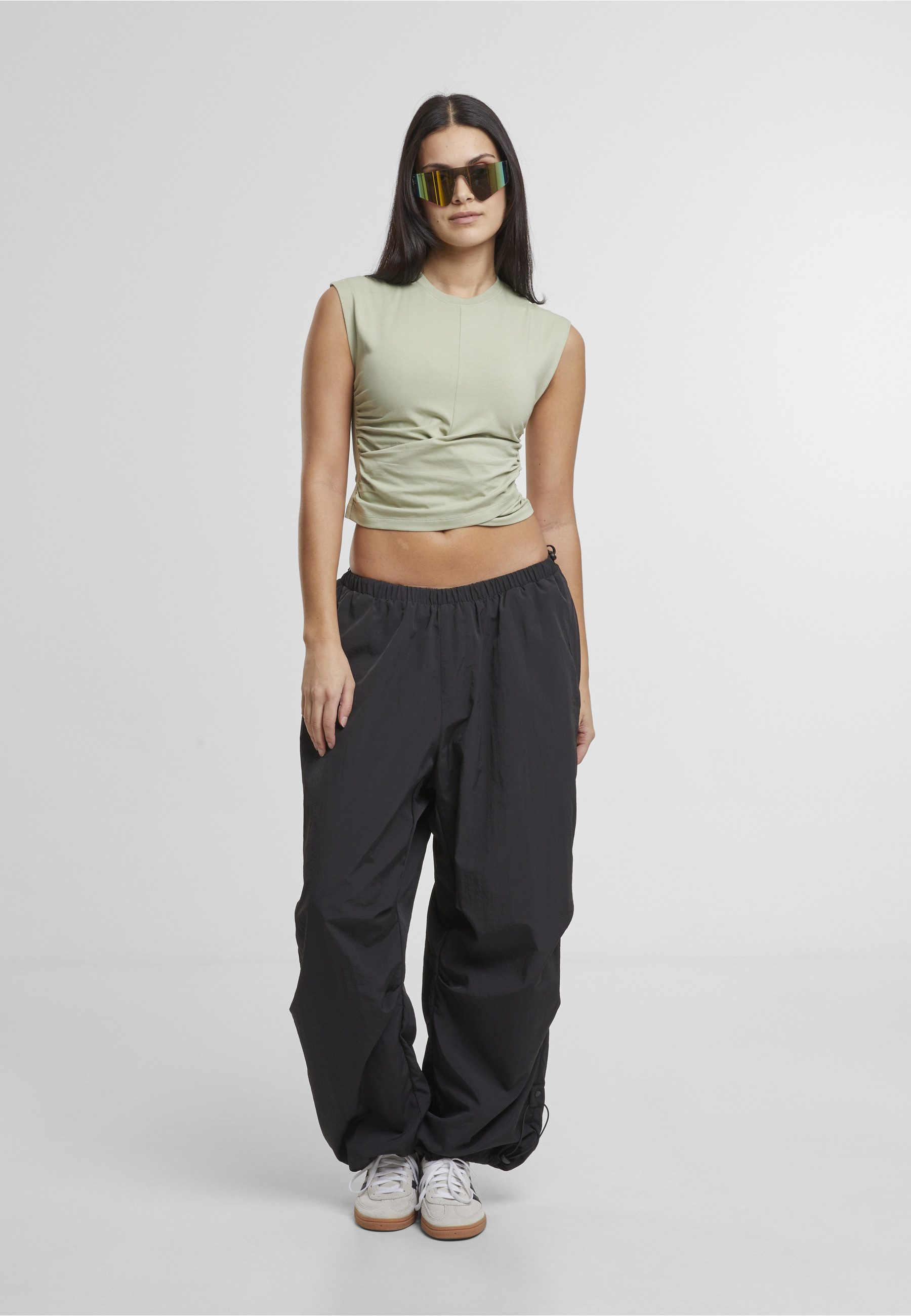 URBAN CLASSICS T-Shirt Urban Classics Ladies Cropped Wrapped Top (1-tlg)