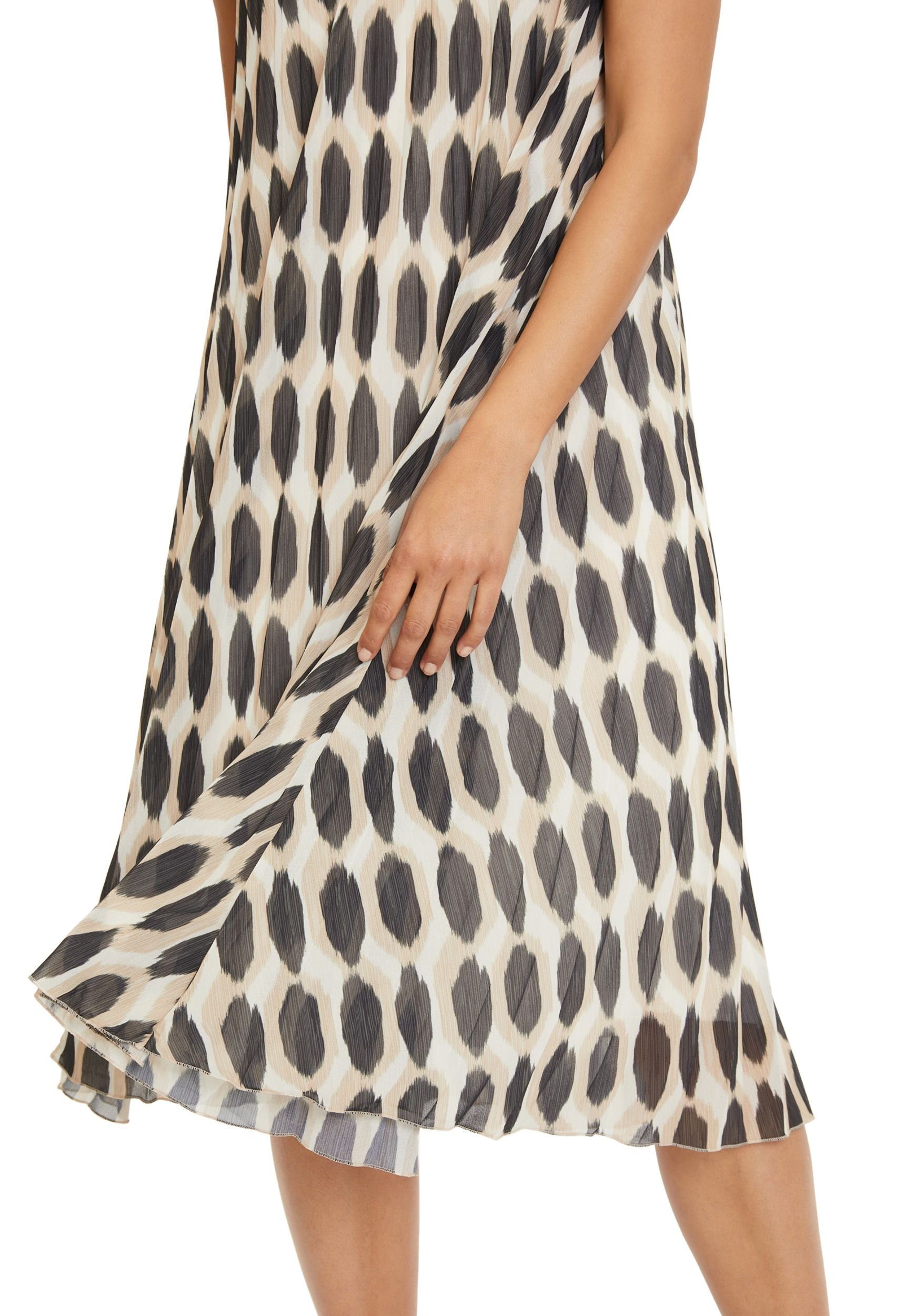 Cartoon Druckbluse Plisseekleid