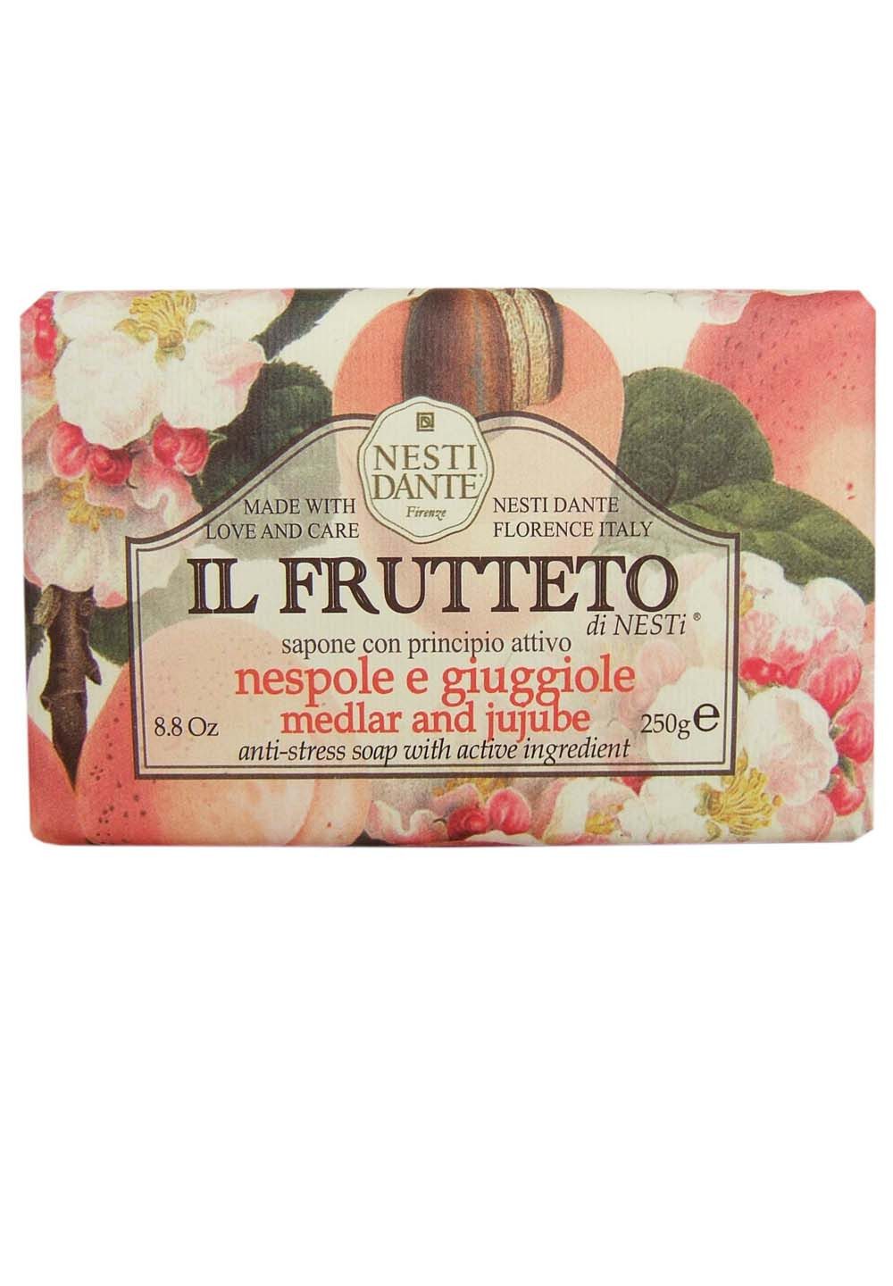 Nesti Dante Handseife Medlar & Jujube 250 g, 1-tlg., Hand -und Körperseife mit feinem Duft 250 g