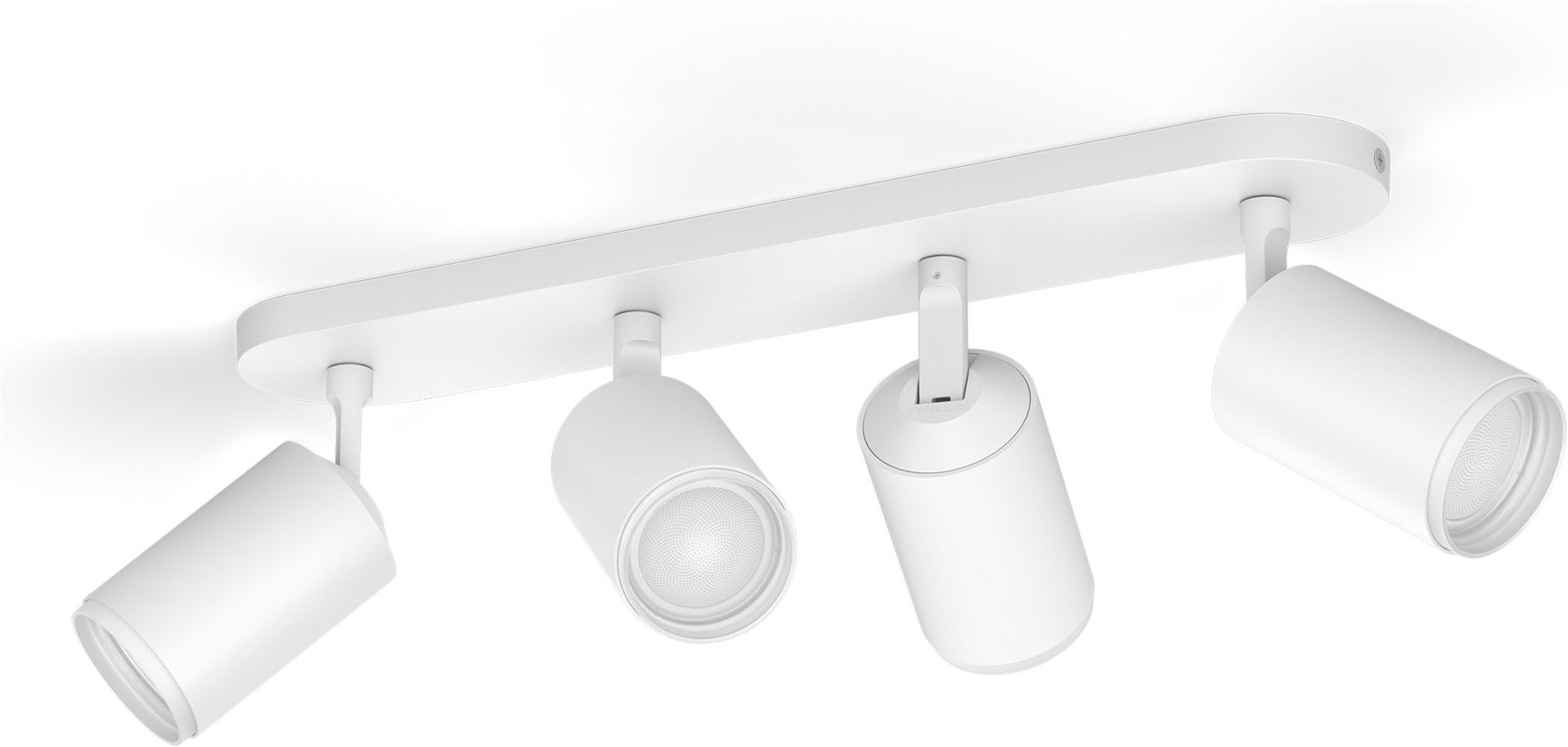 Philips Hue LED Deckenspot White & Color Ambiance Fugato 4er Aufbauspot, Abschaltautomatik, Bluetooth, CCT - über Fernbedienung, Dimmfunktion, Einschlafhilfe, Farbsteuerung, Farbwechsel, Memory, nach Trennung vom Netz, Nachtlichtfunktion, RGB, Smart Home, Timerfunktion, Weckerfunktion, dimmbar über Fernbedienung, mehrere Helligkeitsstufen, LED wechselbar, Farbwechsler, RGB, warmweiß - kaltweiß, Steuerbar per App und Stimme, Smart Home fähig, Farbfähig und Weißtöne