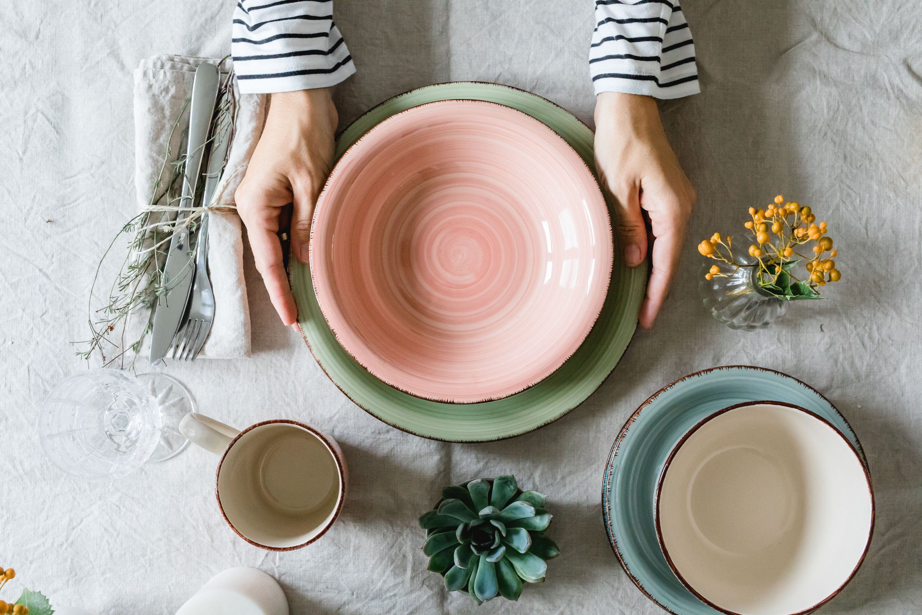 MÄSER Teller-Set LUMACA (6-tlg), 6 Personen, Steinzeug