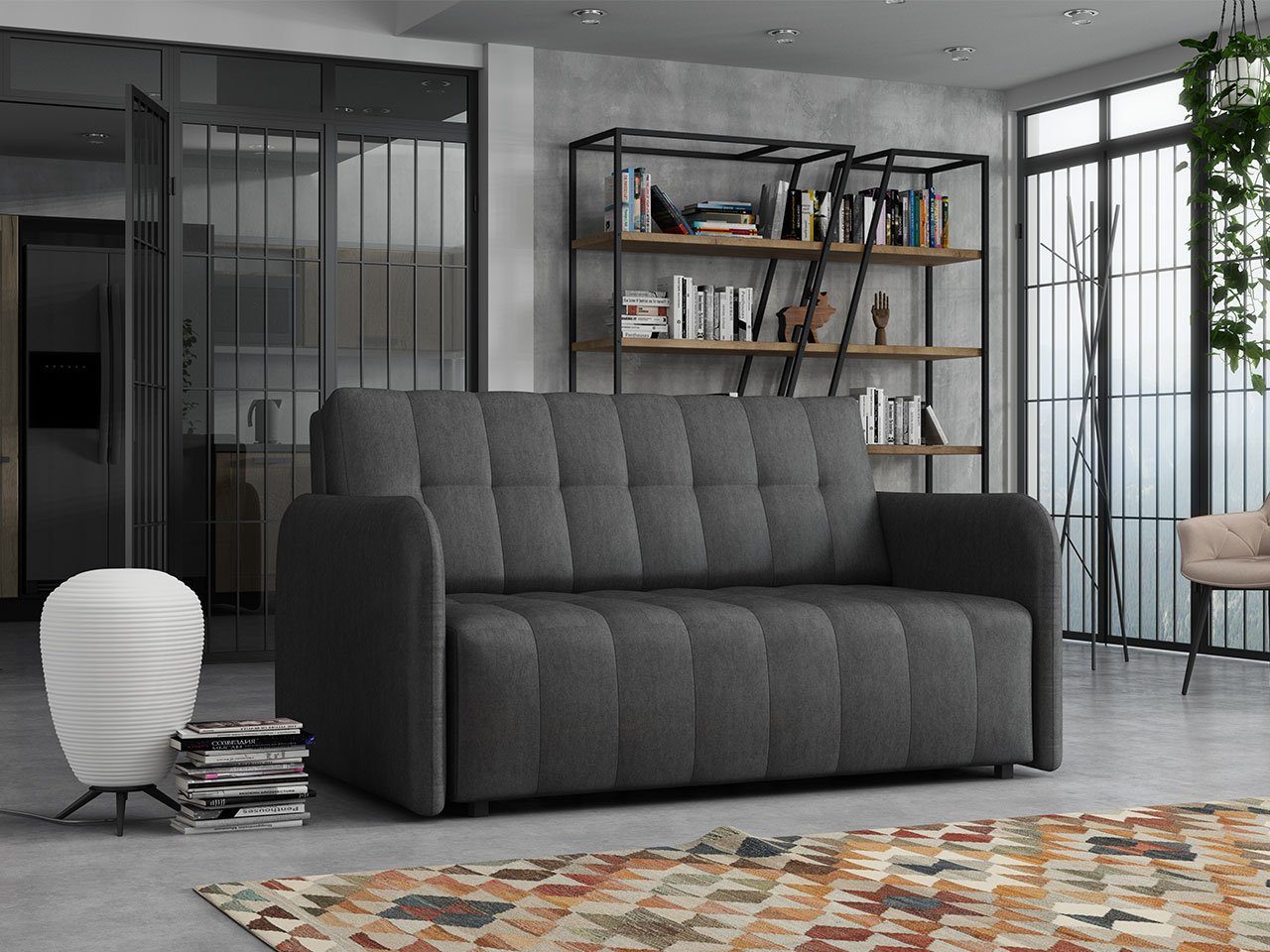 MIRJAN24 Schlafsofa Viva Grand III, mit Bettkasten und Schlaffunktion, 3 Sitzer Polstersofa inkl. Kissen, Wohnlandschaft Kronos 22