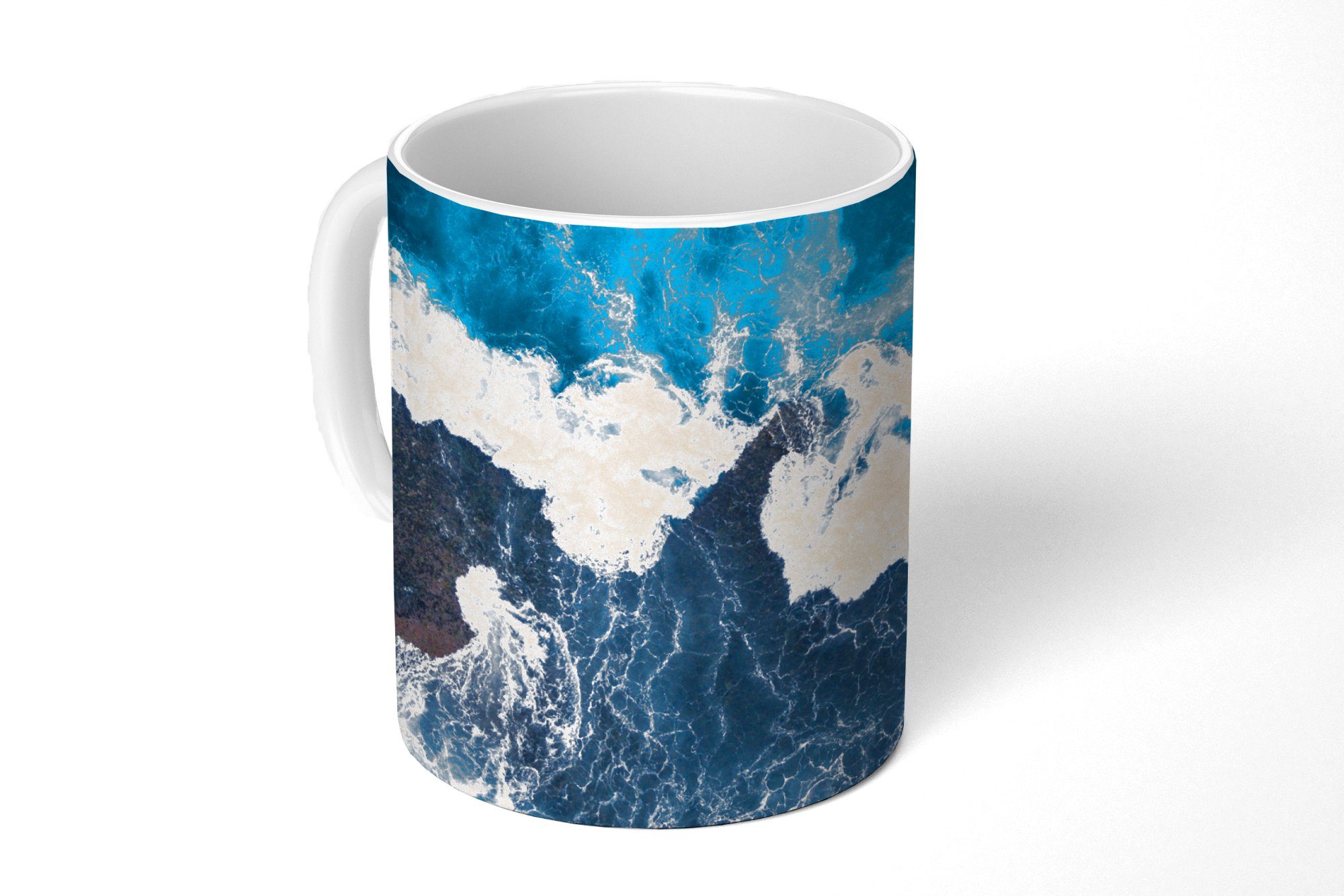 MuchoWow Tasse Meer - Golf - Blau, Keramik, Kaffeetassen, Teetasse, Becher, Teetasse, Geschenk