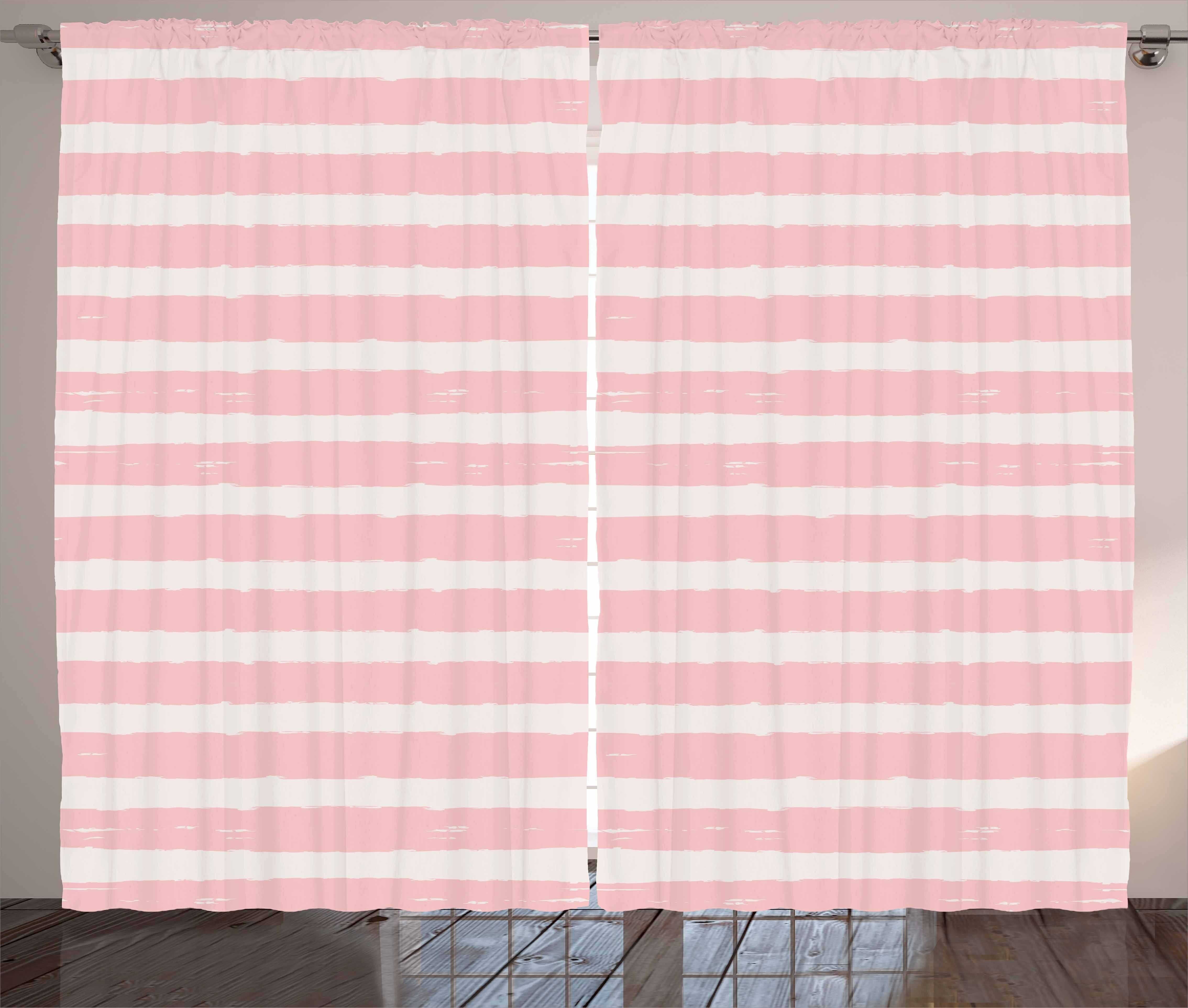 Gardine Schlafzimmer Kräuselband Vorhang mit Schlaufen und Haken, Abakuhaus, Streifen Brushstroke Streifen Pastell