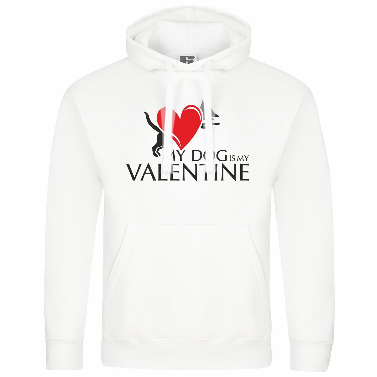 deinshirt Kapuzenpullover Herren Kapuzenpullover My Dog is my Valentine Mit Print Motiv, Grafik