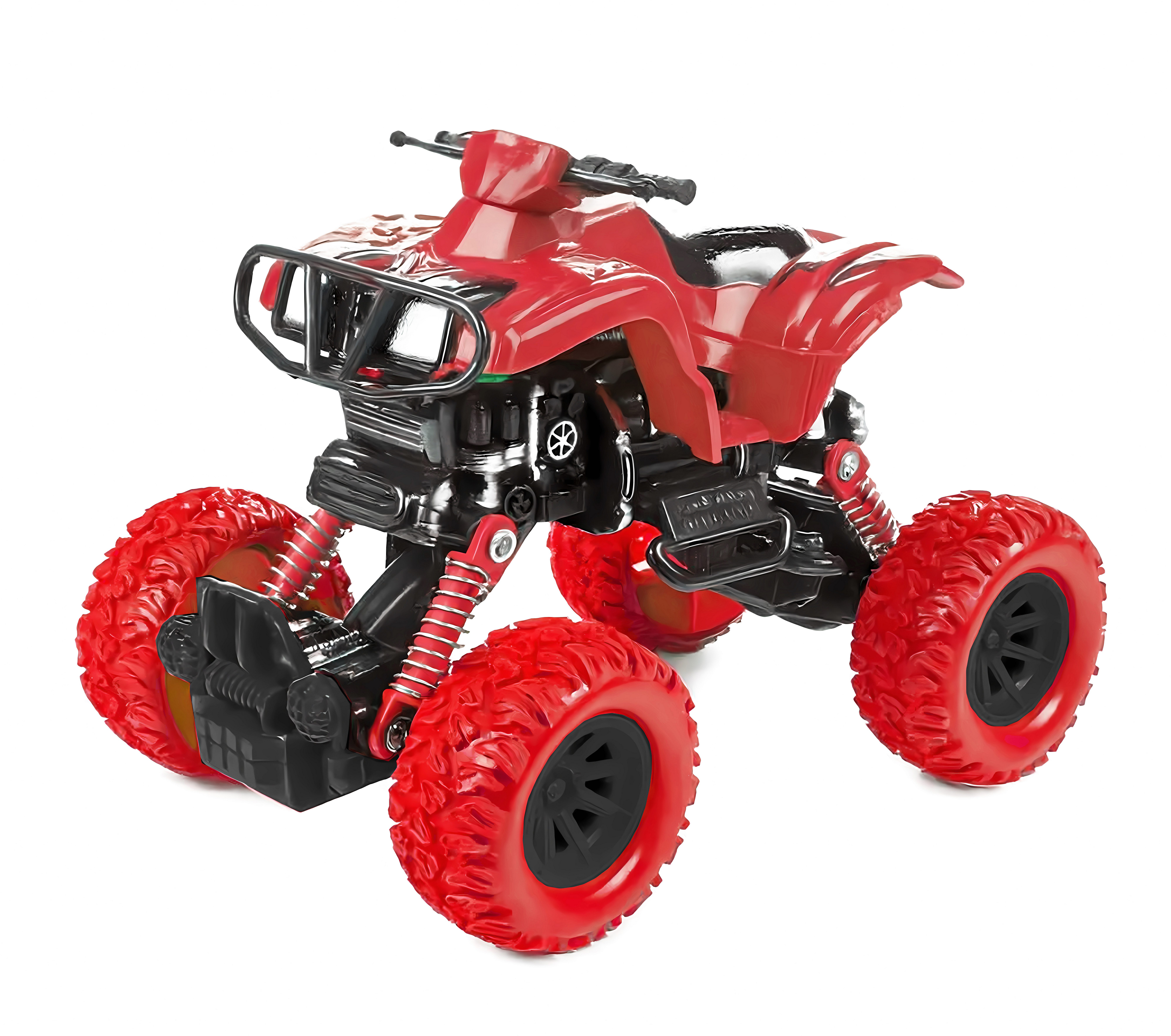 Toi-Toys Modellauto Quad Geländefahrzeug 16cm mit Rückzugmotor Federungssystem 61 (Rot), Kunststoff ATV Modellauto Modell Auto Spielzeugauto Spielzeug Geschenk