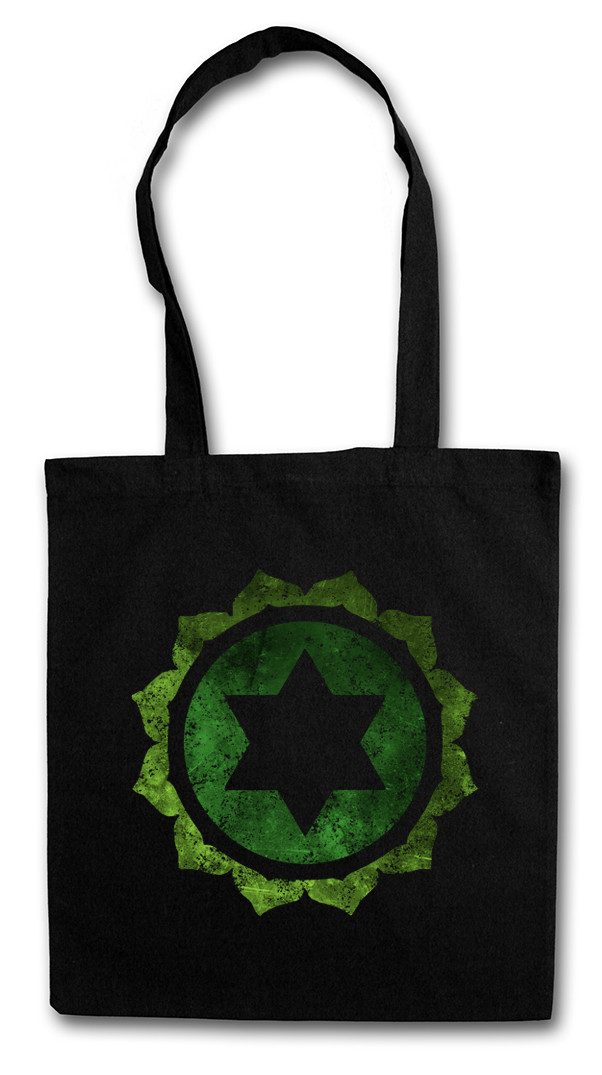 Beuteltasche Chakra Anahata Stofftasche Herz Herzchakra zwölf Blätter Mystik Mystic