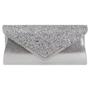 GelldG Umhängetasche Damen Clutch Glitzer Elegant Abendtasche Glänzend Handtasche, Im praktischen Design