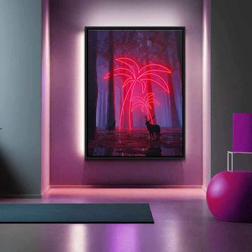 DOTCOMCANVAS® Leinwandbild The Neon Trees, Leinwandbild The Neon Trees KI AI generiert digitale Kunst Wandbild