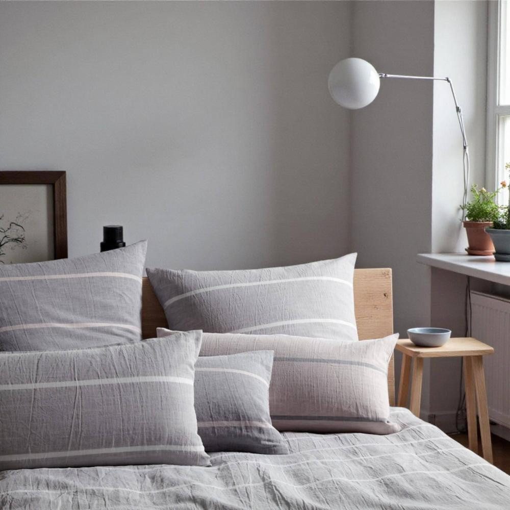 Elegante Kissenbezug Relax Grau-Rose 40 x 80 cm, Halbleinen von Elegante