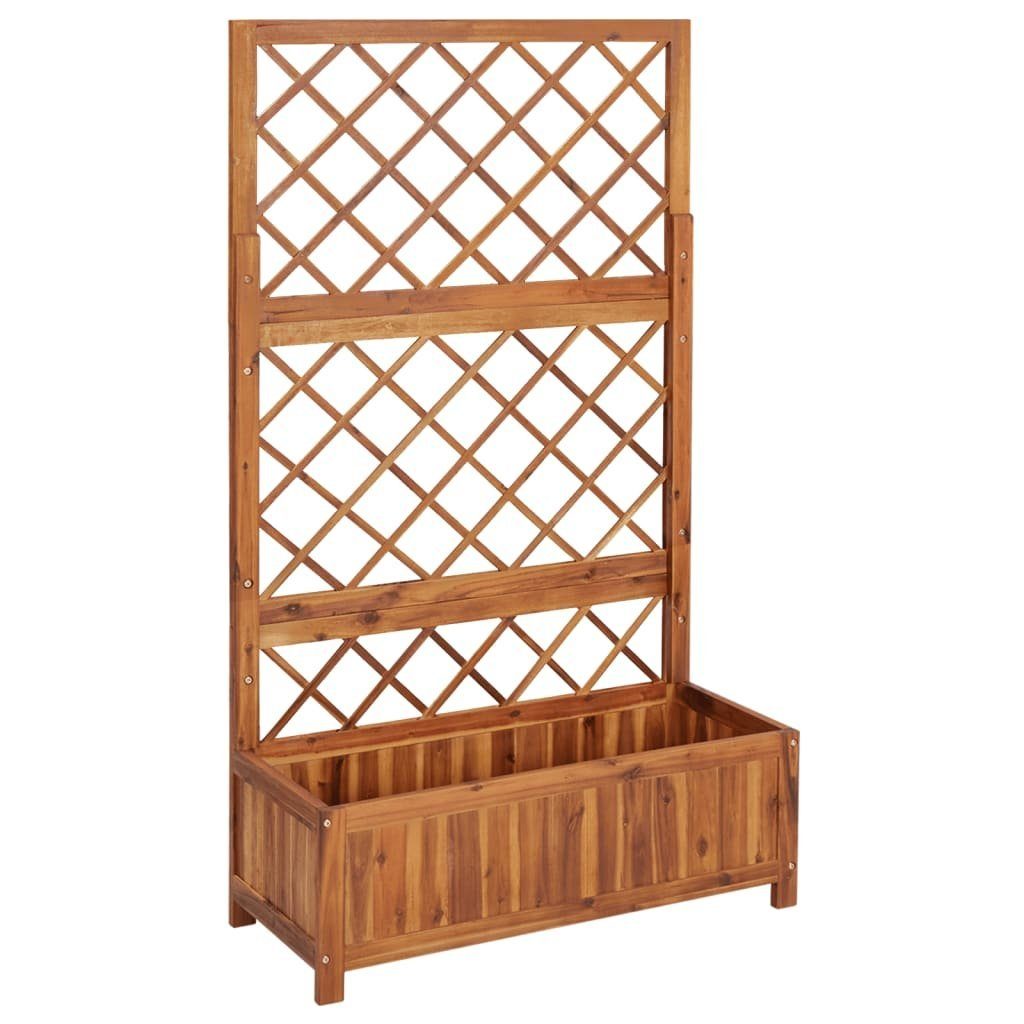 vidaXL Hochbeet »Hochbeet mit Spalier 85x38x150 cm Massivholz Akazie