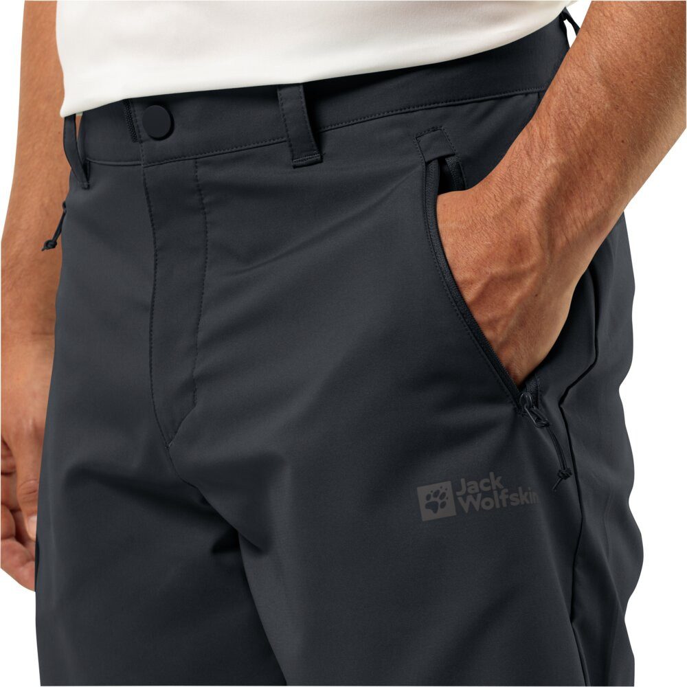 Jack Wolfskin Softshellhose Softshell-Wanderhose Active Track Shorts (elastisch, leicht) kurz