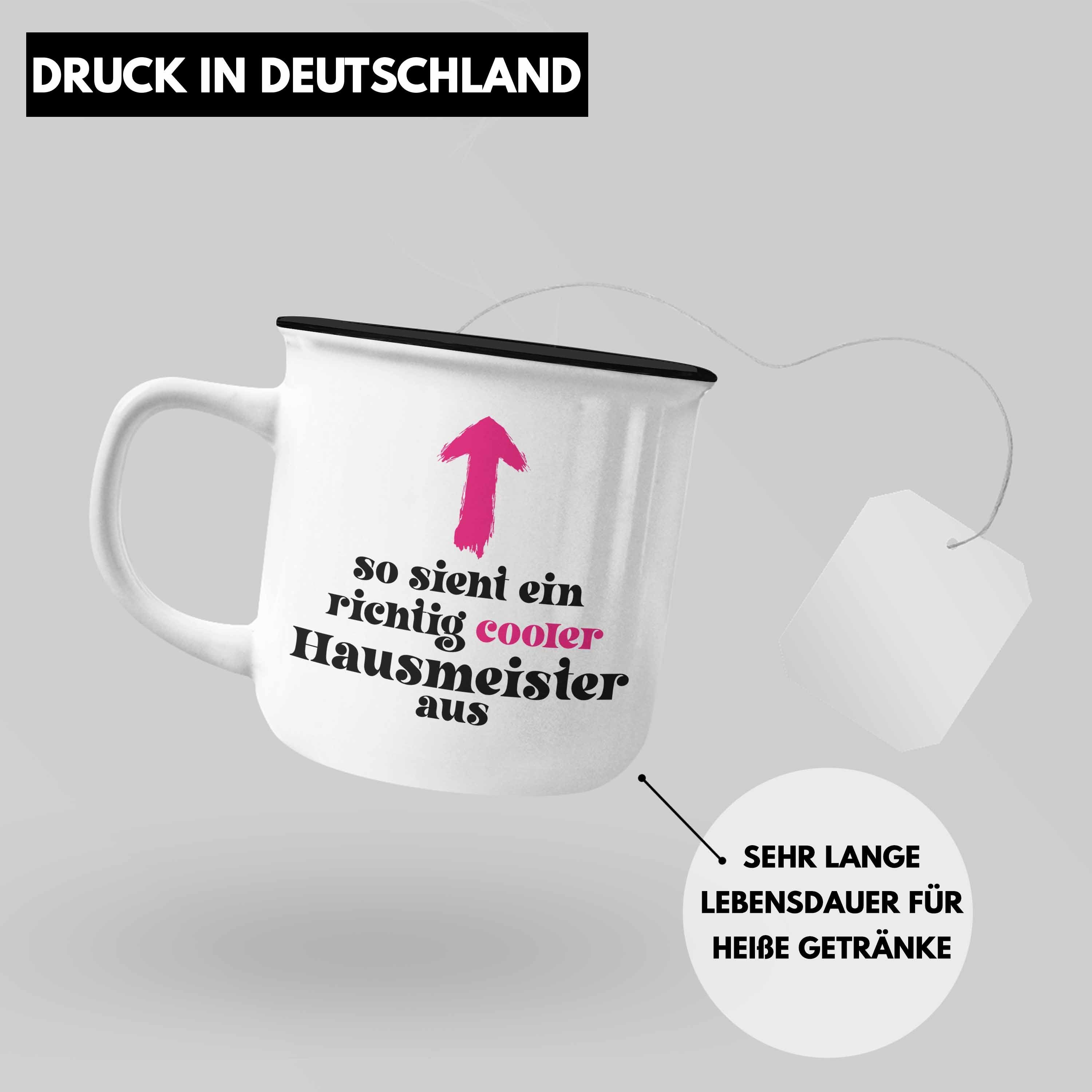 Lustiges Thermotasse Tasse Lustig Trendation Spruch Haustechniker Geschenke Schwarz Hausmeister Trendation Emaille -