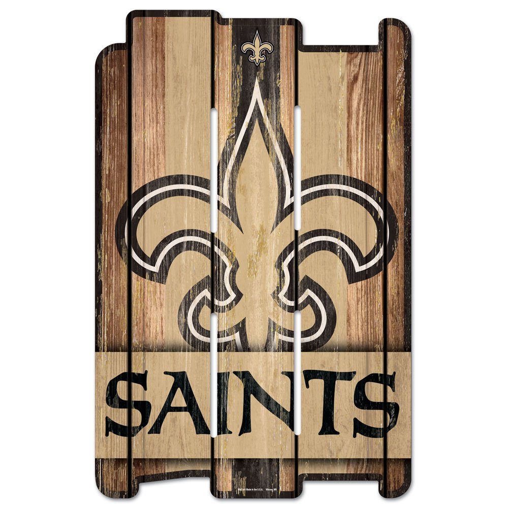 Saints Orleans WinCraft Wanddekoobjekt Holzschild New NFL PLANK Sign