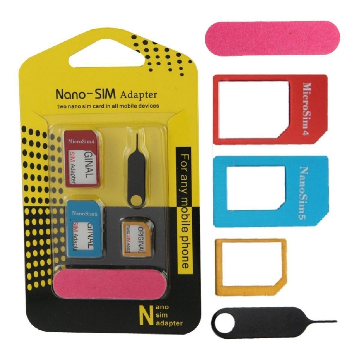 SpionProfi Sim Kartenadapter Nano Micro Kartenleser Adapter Handy Tablet Handy-Netzteile (Universell einsetzbar für alle gängigen Handy- und Tabletmodelle)
