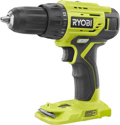 Ryobi Akku-Bohrschrauber Akkuschrauber ONE+ R18DD4-0, 18 V, (Einzelprodukt), Bohrschrauber 13 mm Schnellspannbohrfutter LED Licht 50 Nm Drehmoment