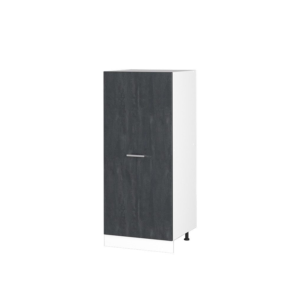 Livinity® Unterschrank Vorratsschrank R-Line 60 cm große Tür Weiß Schwarz Beton
