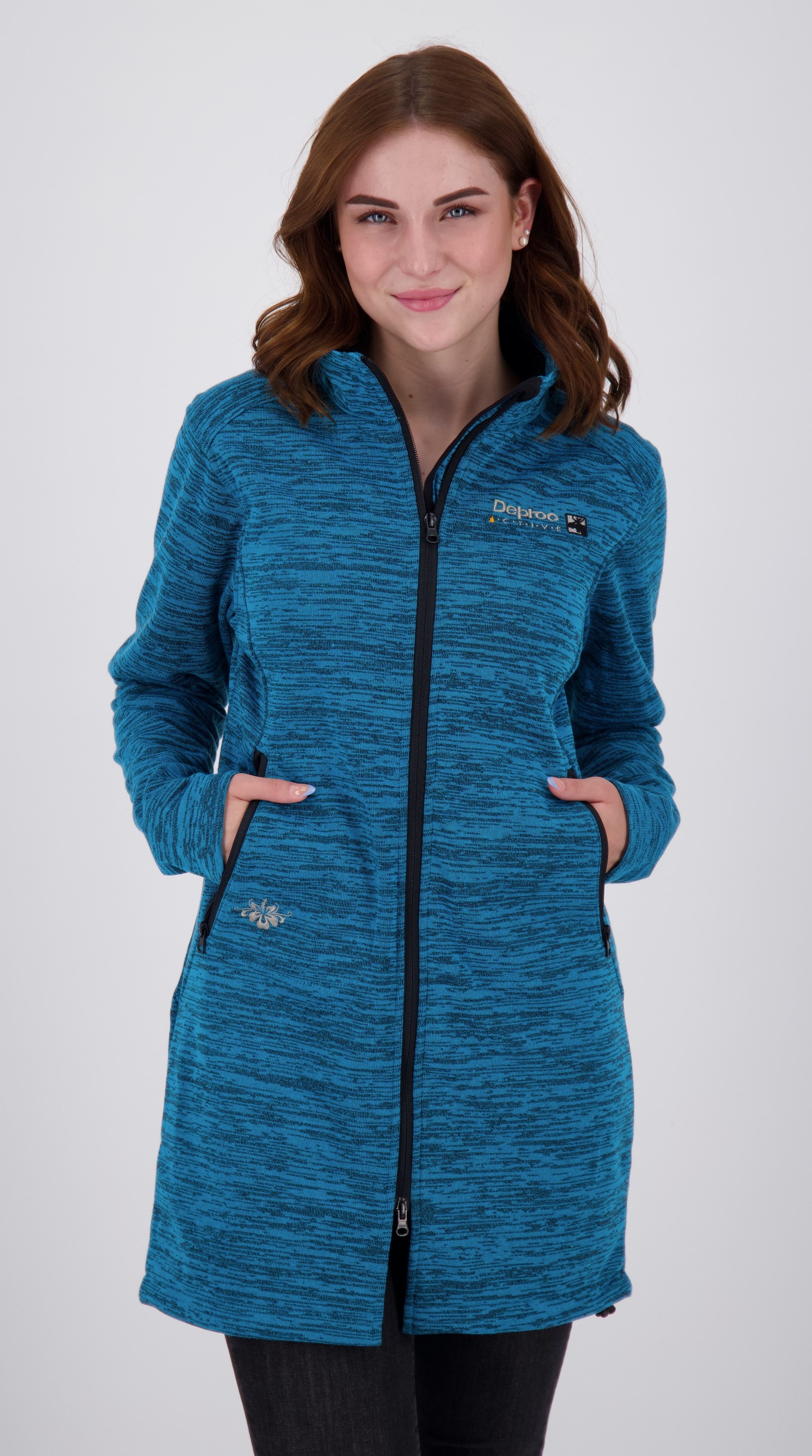 DEPROC Active Strickfleecejacke ELMSDALE LONG WOMEN auch in Großen Größen e günstig online kaufen
