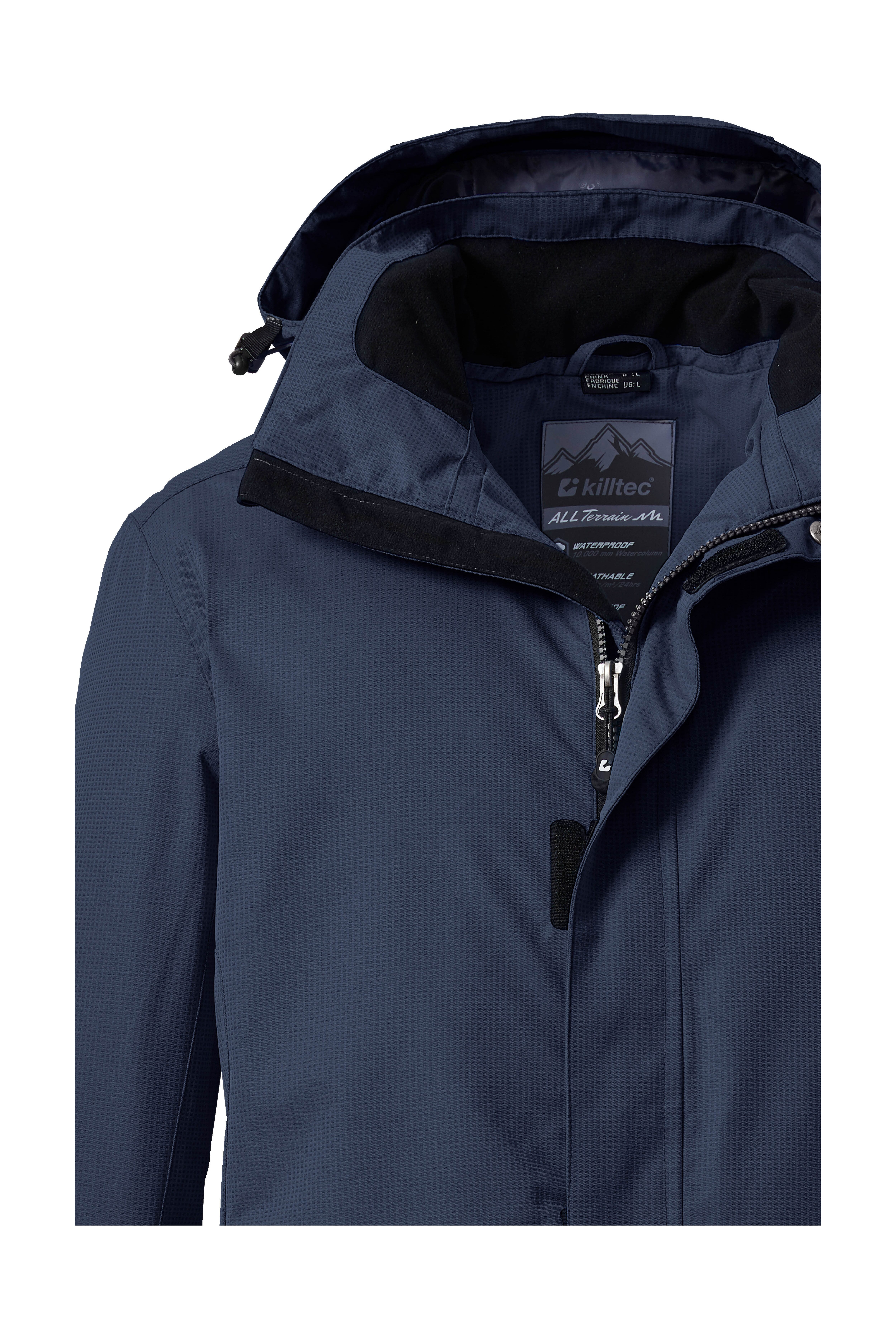Killtec Outdoorjacke KOS 1 MN JCKT Wind- und wasserdichte Herrenjacke, atmungsaktiv, abnehmbare Kapuze