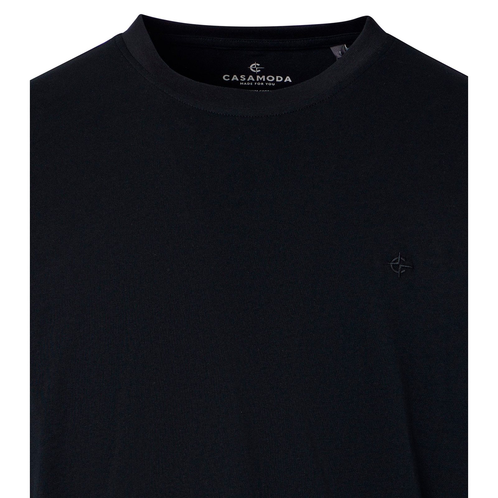 CASAMODA Rundhalsshirt CasaModa Doppelpack T-Shirts schwarz Übergröße