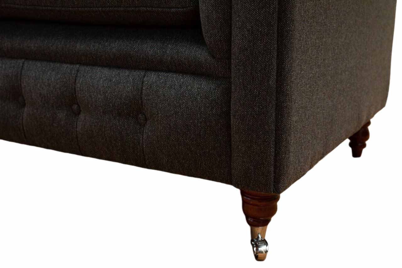 Couch Zweisitzer Sofa, Couchen Stoff JVmoebel Polster Chesterfield Möbel Sofas Grau
