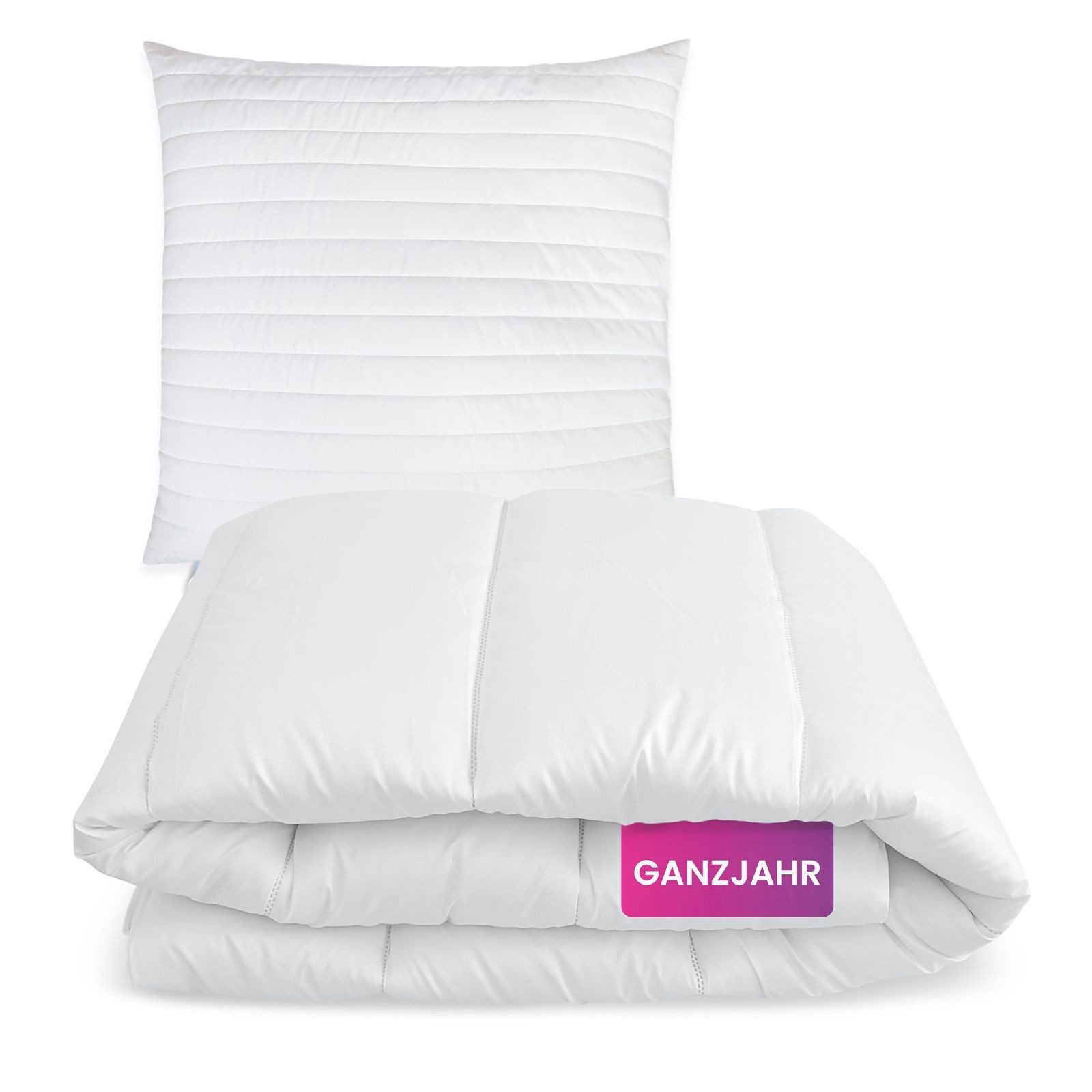 wometo Microfaserbettdecke + Kopfkissen Microfaser Bettenset 135x200 cm Gan günstig online kaufen