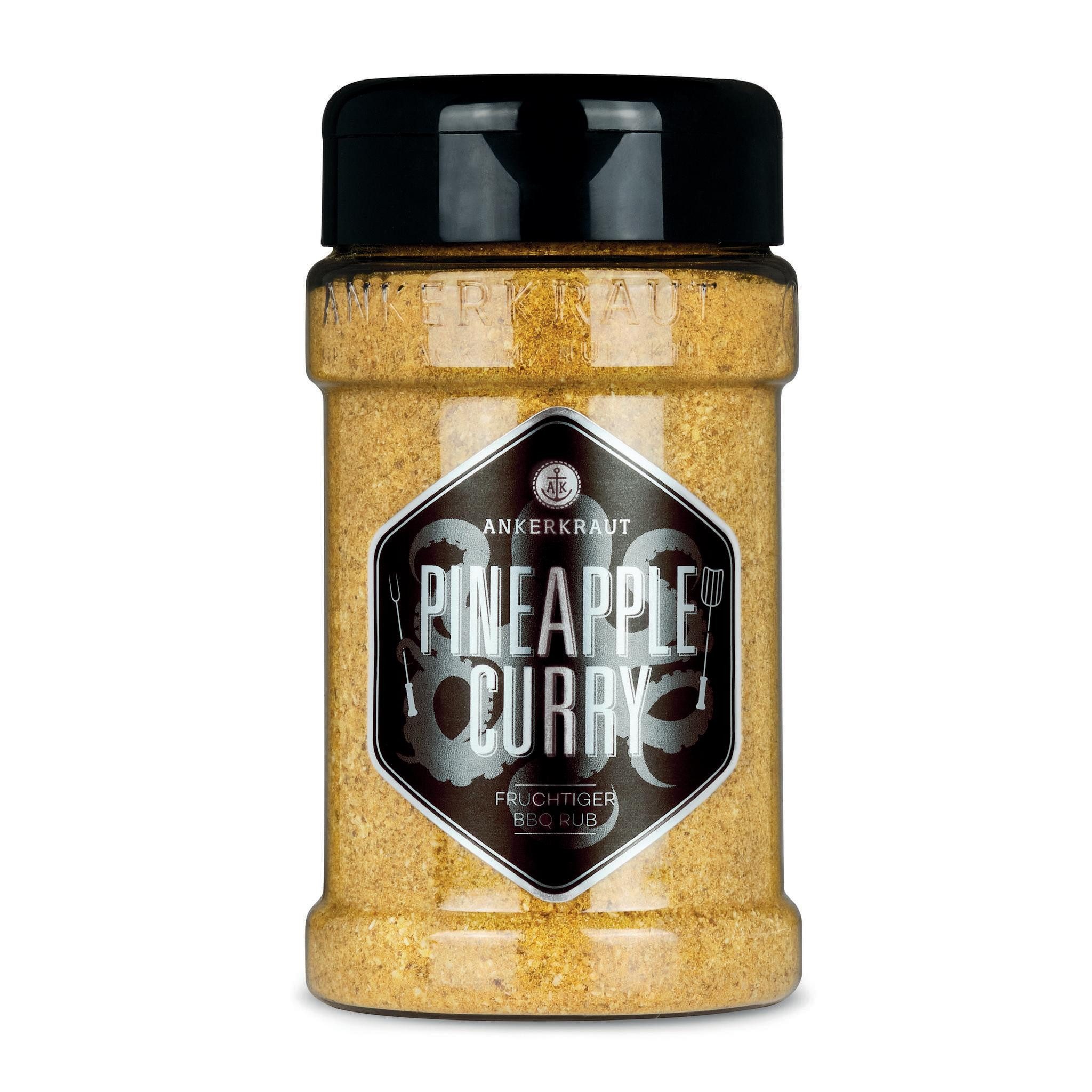 Ankerkraut Gewürz Pineapple Curry, BBQ-Rub, Pineapple Curry, 240g im Streuer