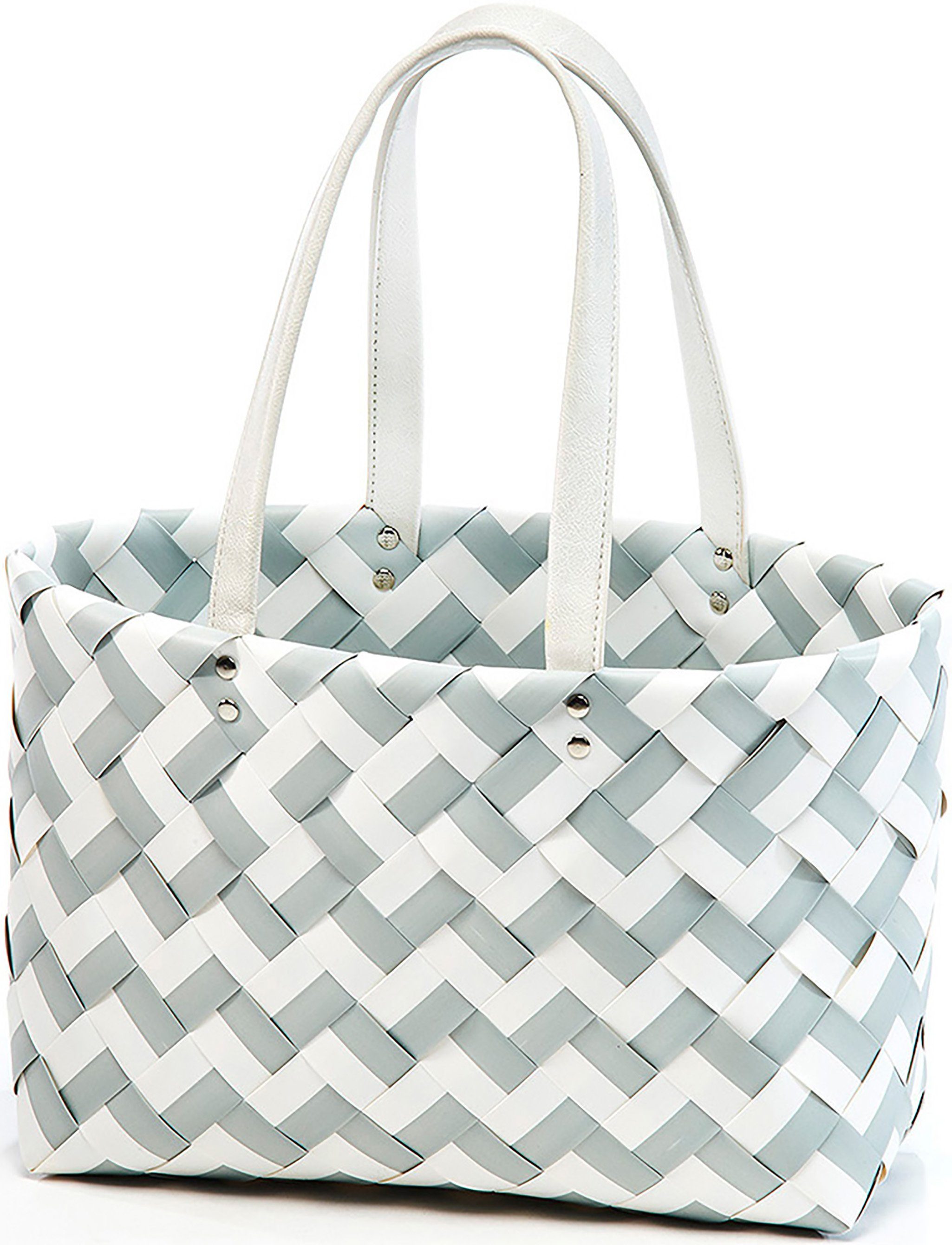 Kobolo Einkaufsshopper Einkaustasche ZIGZAG XL mit langen Henkel, 11 l