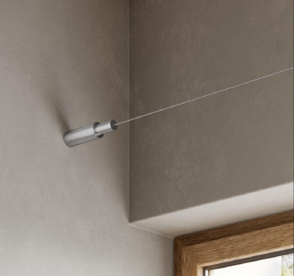 PHOS Design Seilspanngarnitur : Axial-Laterales Seilspannsystem aus Edelstahl, (zur Wand- oder Deckenmontage), - 100% Made in Germany