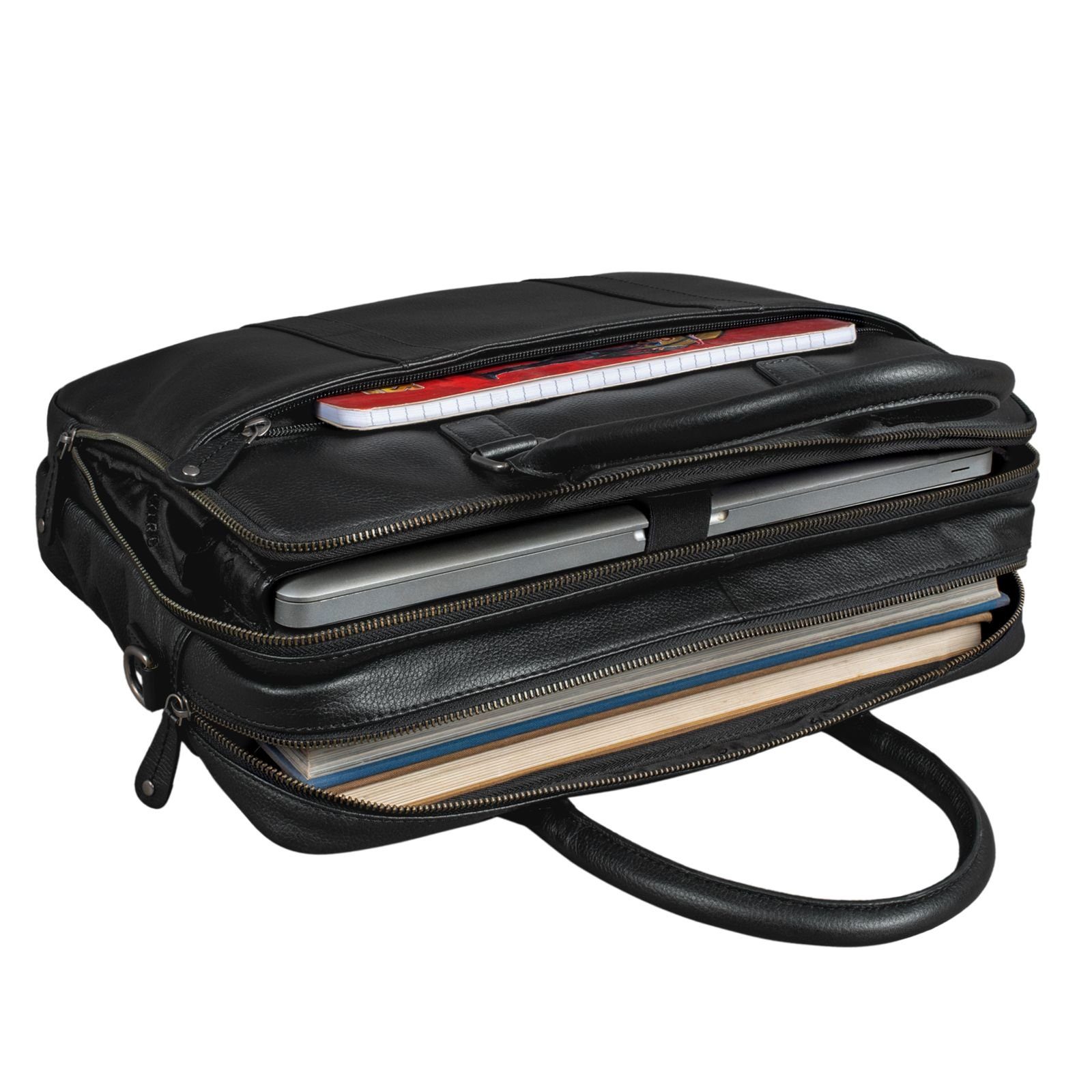 STILORD Aktentasche "Drake" Businesstasche Leder Groß – Bild 4 von 5