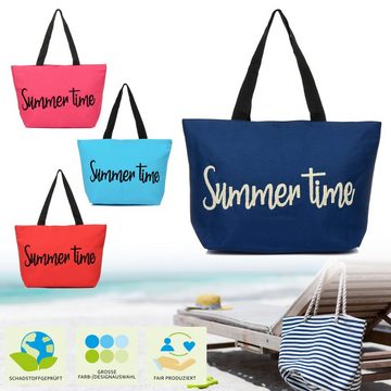 BambiniWelt by Rafael K. Strandtasche Strandtasche mit Reißverschluss Beachbag Shopper Schultertasche