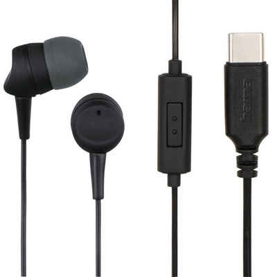Hama Kopfhörer "Sea", In-Ear, Mikrofon, Kabelknickschutz, USB-C, Schwarz In-Ear-Kopfhörer
