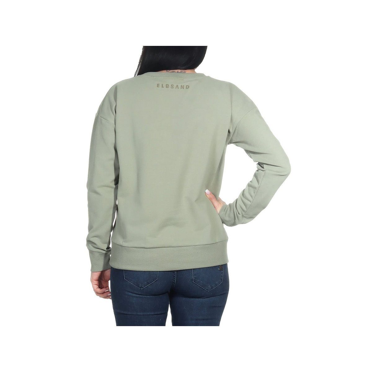 regular Sweatshirt (1-tlg) grün Oui fit