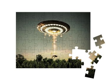 puzzleYOU Puzzle UFO, 3D-Illustration, 48 Puzzleteile, puzzleYOU-Kollektionen Fantasy
