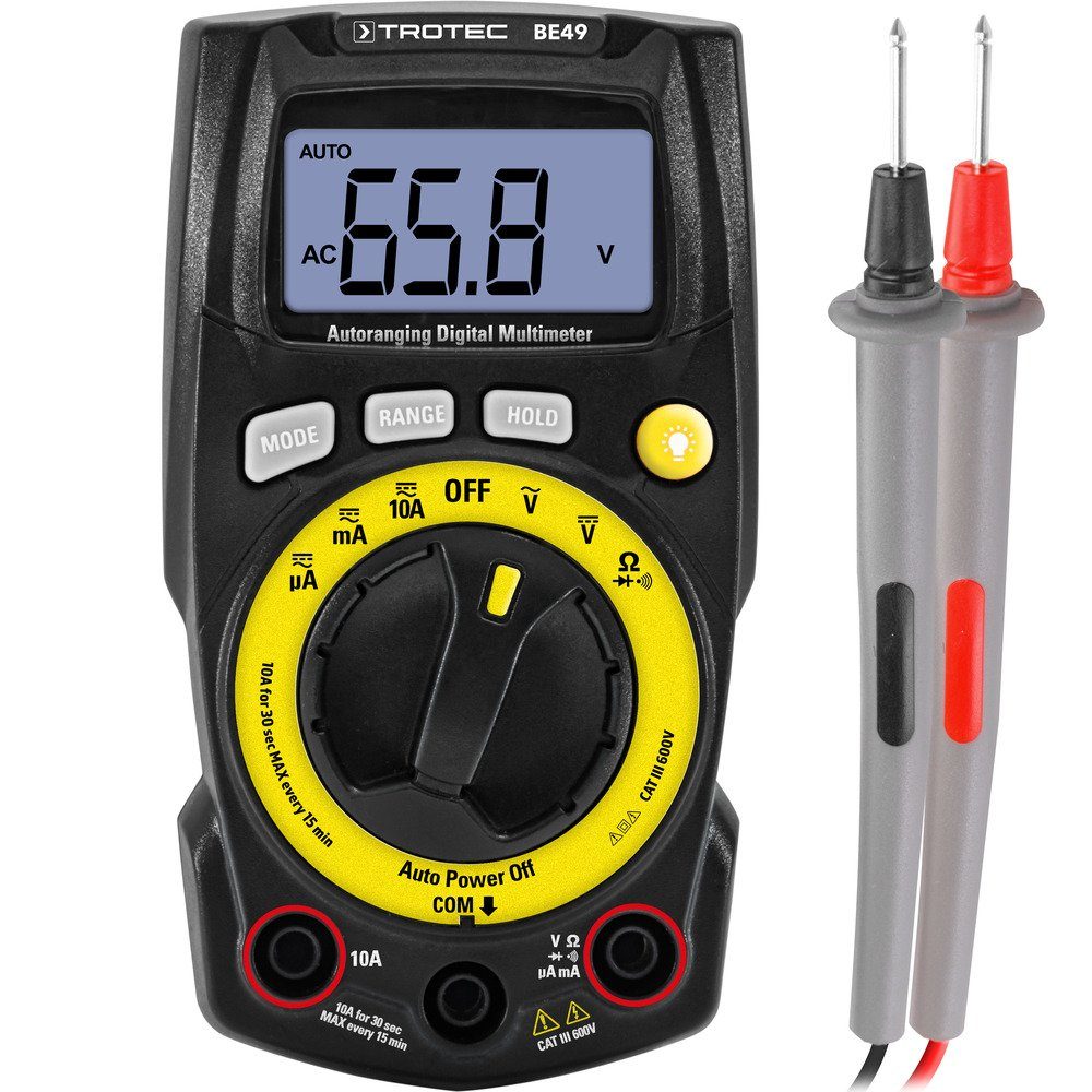 TROTEC Multimeter BE49, Digitales Multifunktionsmessgerät Digital-Multimeter