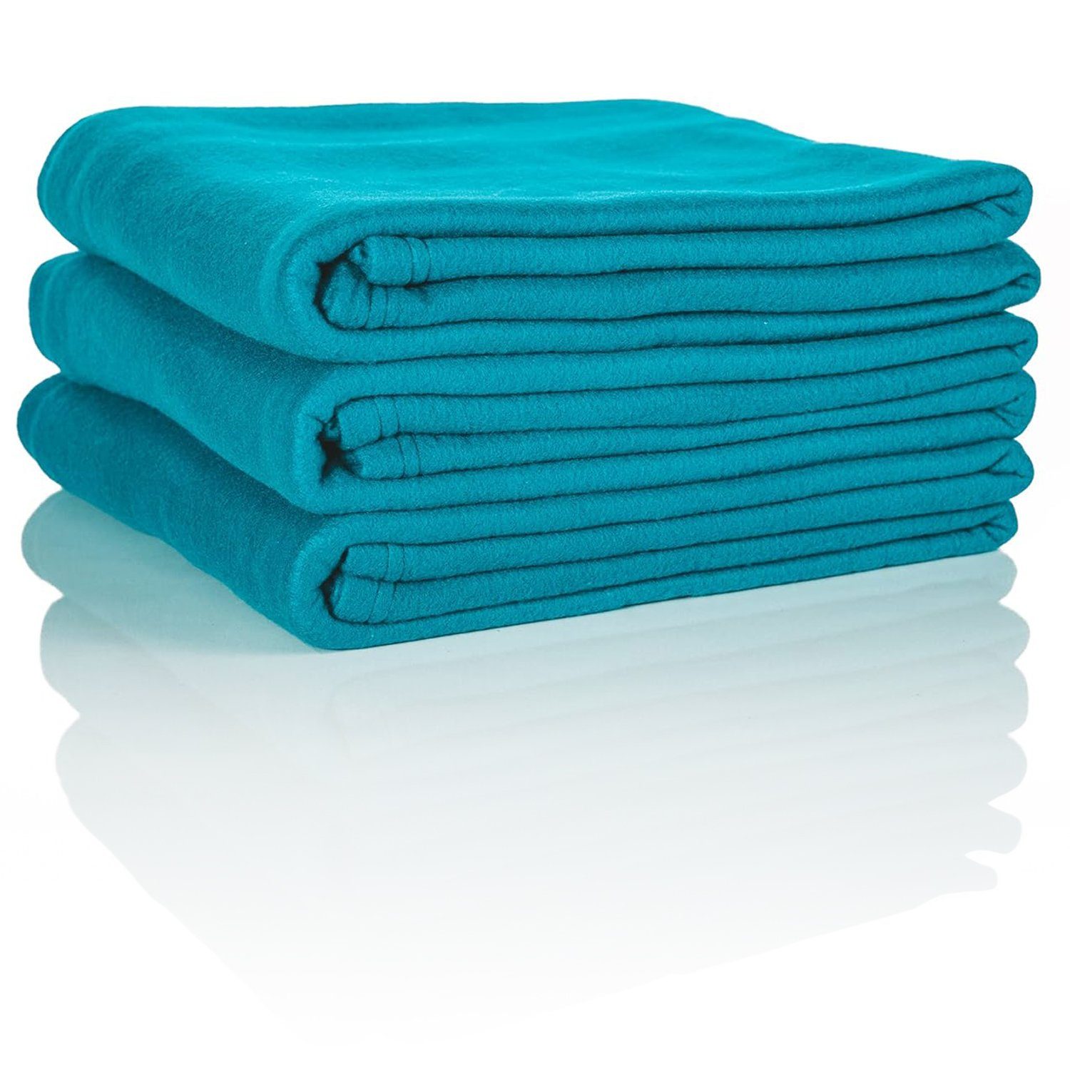 Wohndecke 3 St. G3T Oeko-Tex Polar Fleecedecken Couch türkis 130x160 cm, Glart, Decke