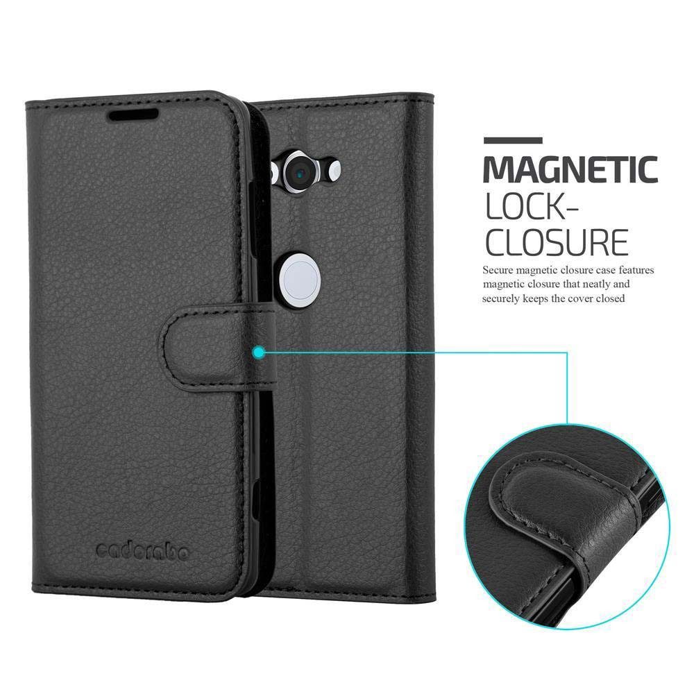 Cadorabo Handyhülle für Sony Xperia XZ2 COMPACT Hülle Sony Xperia XZ2 COMPACT, Hülle Schutzhülle mit Standfunktion, Kartenfach und Magnetverschluss