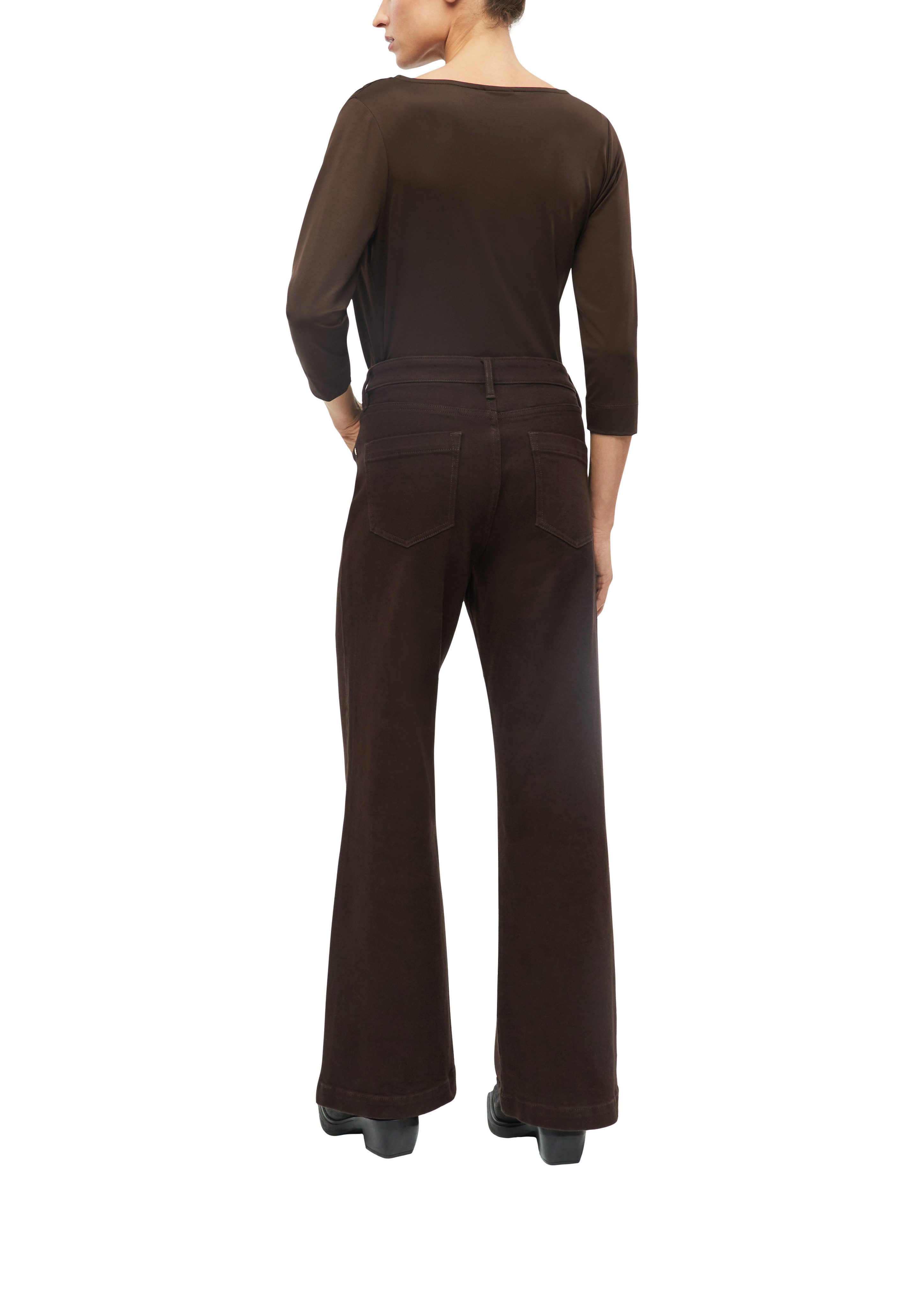 s.Oliver BLACK LABEL 3/4-Arm-Shirt Sommershirt mit seitlicher Saffung – Bild 4 von 4