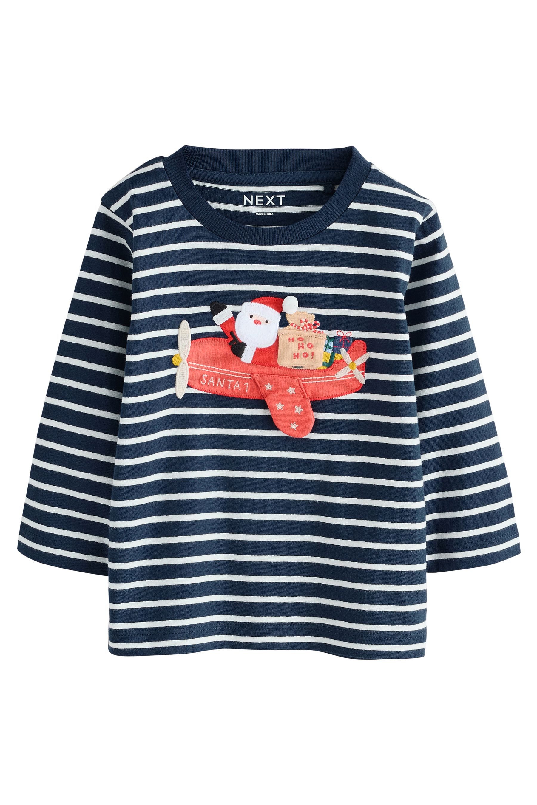 Next Langarmshirt Weihnachtliches, langärmeliges T-Shirt (1-tlg) günstig online kaufen