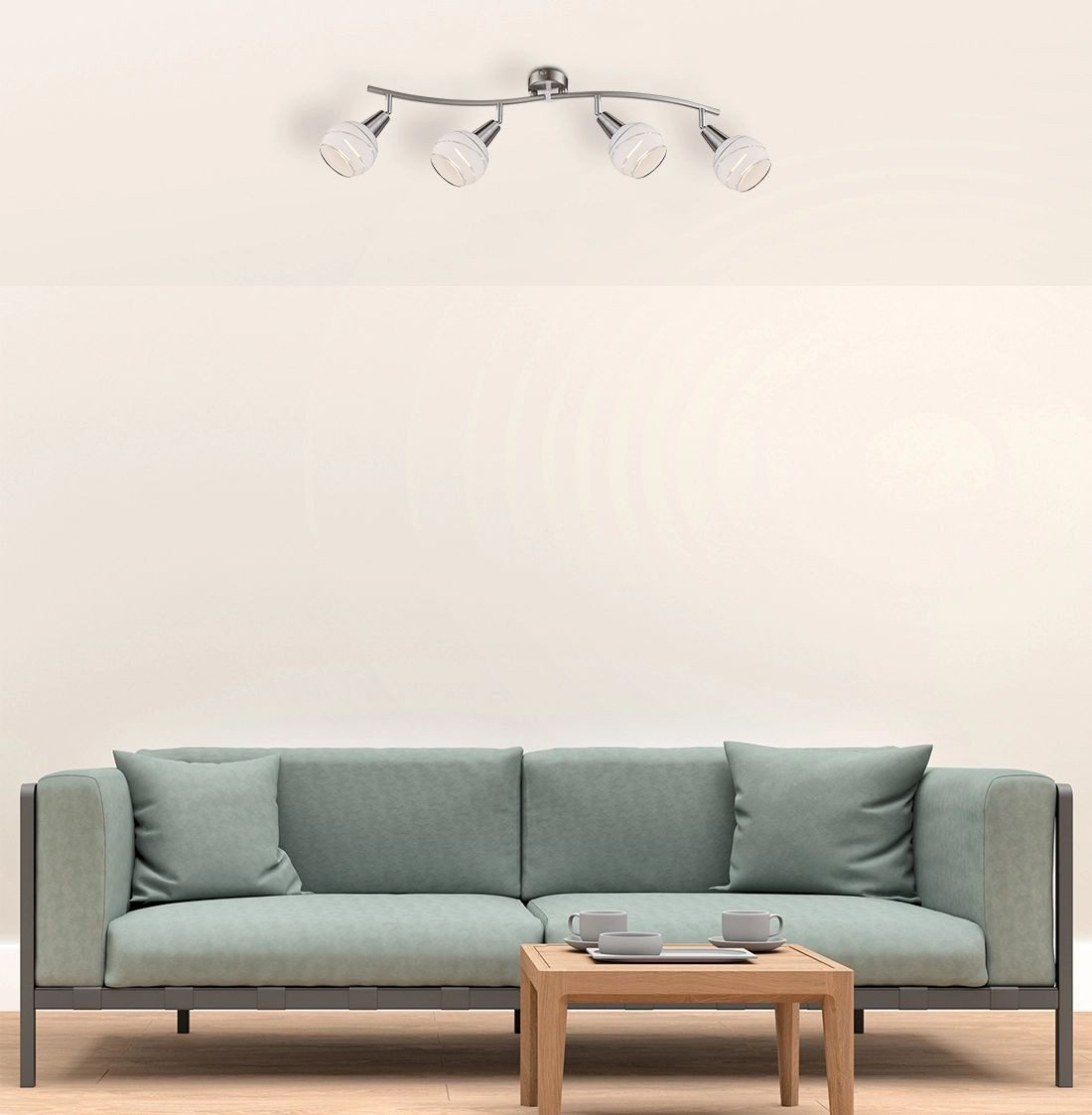 GLOBO LIGHTING LED Deckenstrahler ELLIOTT, Leuchtmittel wechselbar, Warmweiß, Deckenspot, beweglich, Glas satiniert, Wohnzimmer, Flur